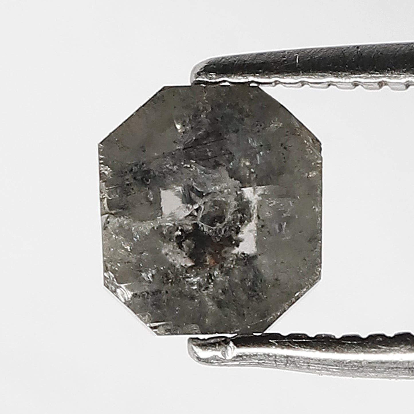 1.24 CT Fancy Grey Emerald Shaped Salt and Pepper made for Slave Bracelet