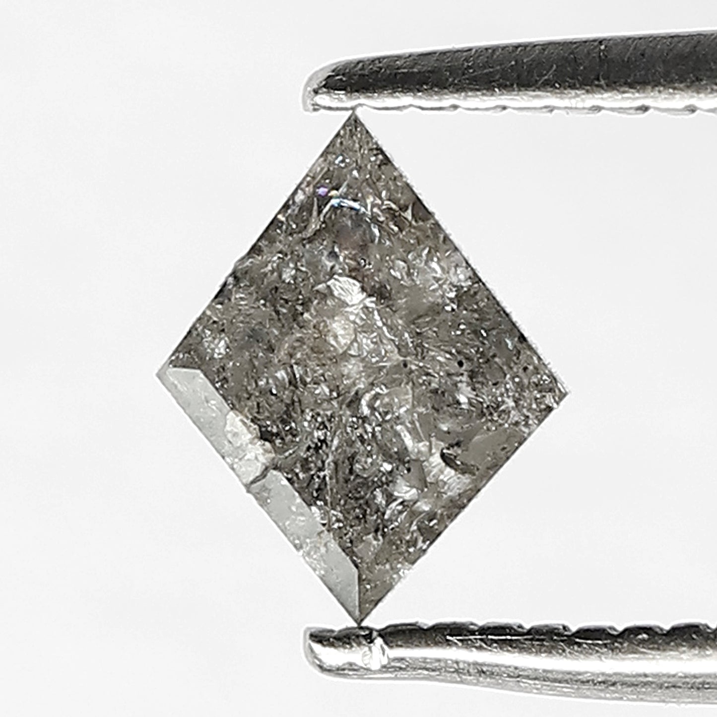 0.64 CT 6 mm Kite Shape Back Salt and Pepper Grey made for Belly Chain