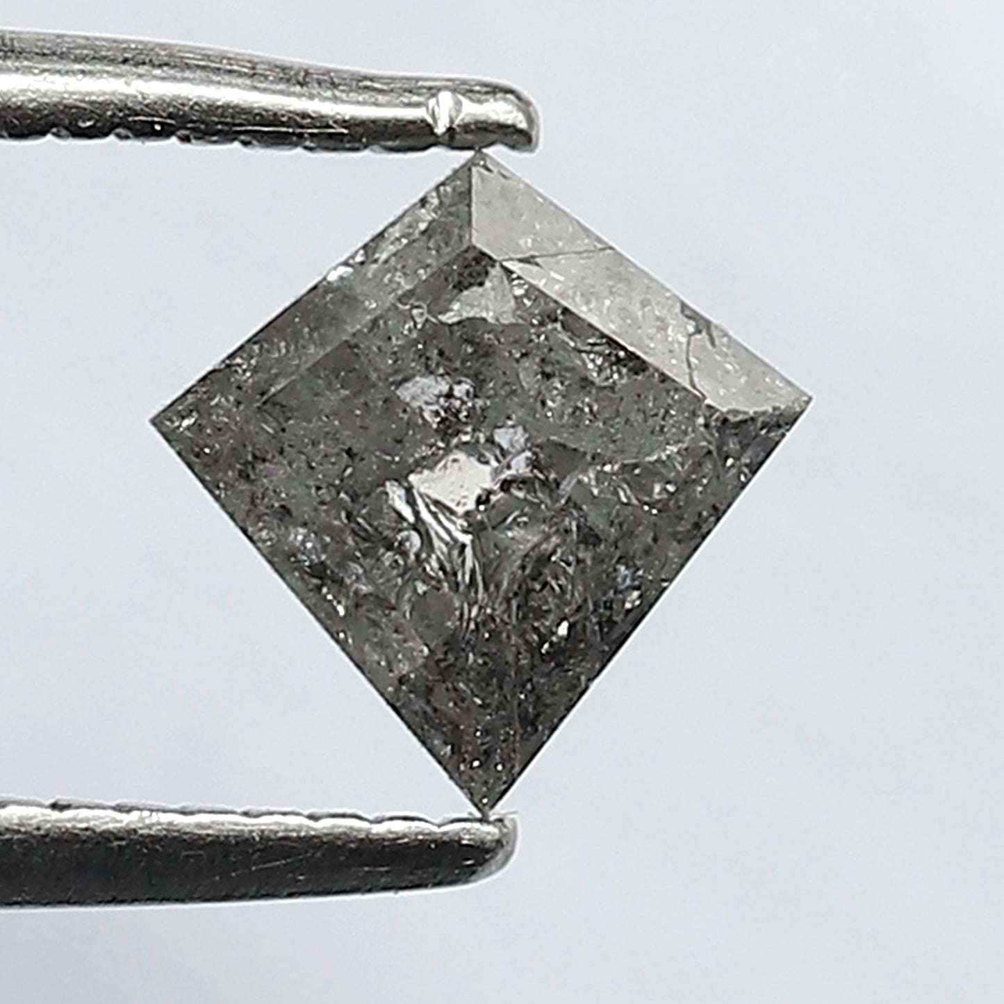 0.84 CT 6 MM Kite Shaped Full Cut Grey Blackish Diamond suitable for Thumb Ring