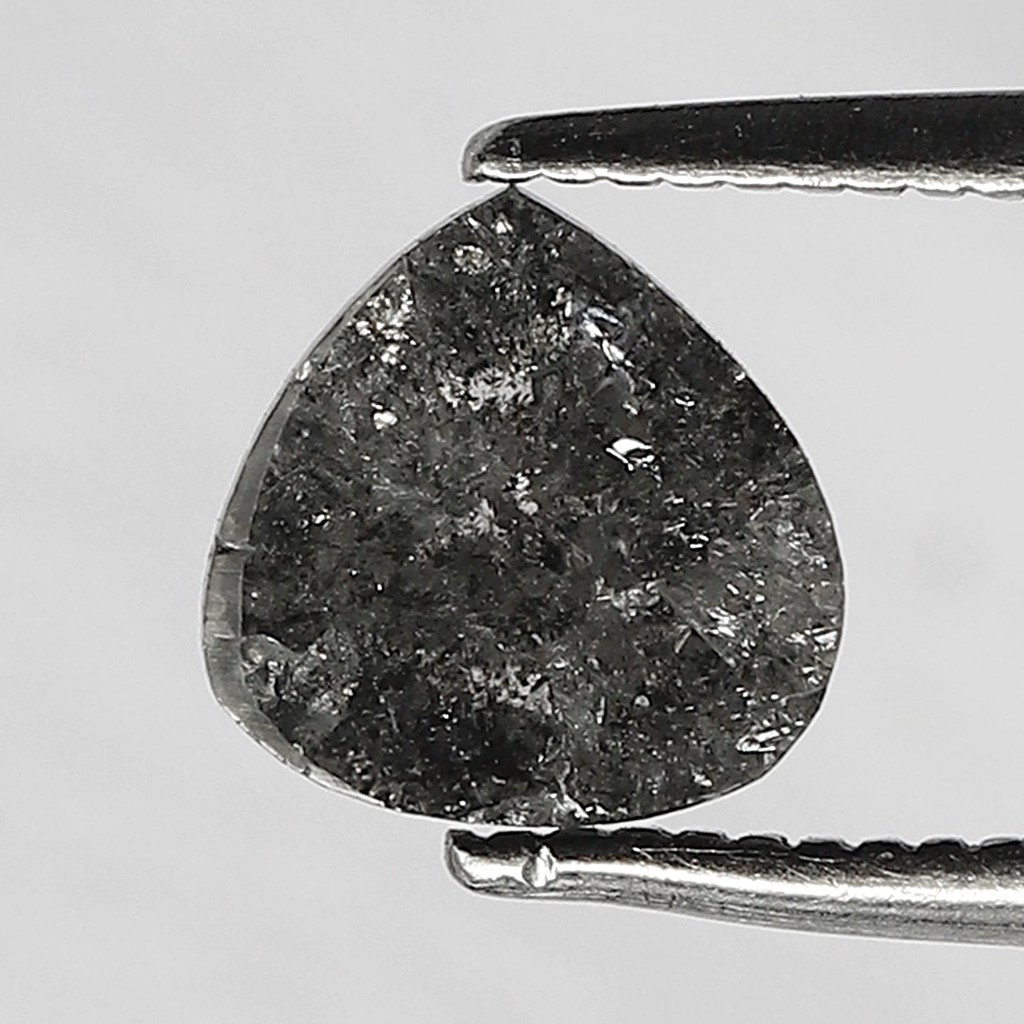 0.78 CT 6 MM Natural Grey Fancy Perfect Half Cut Heart Shape made for Bracelets