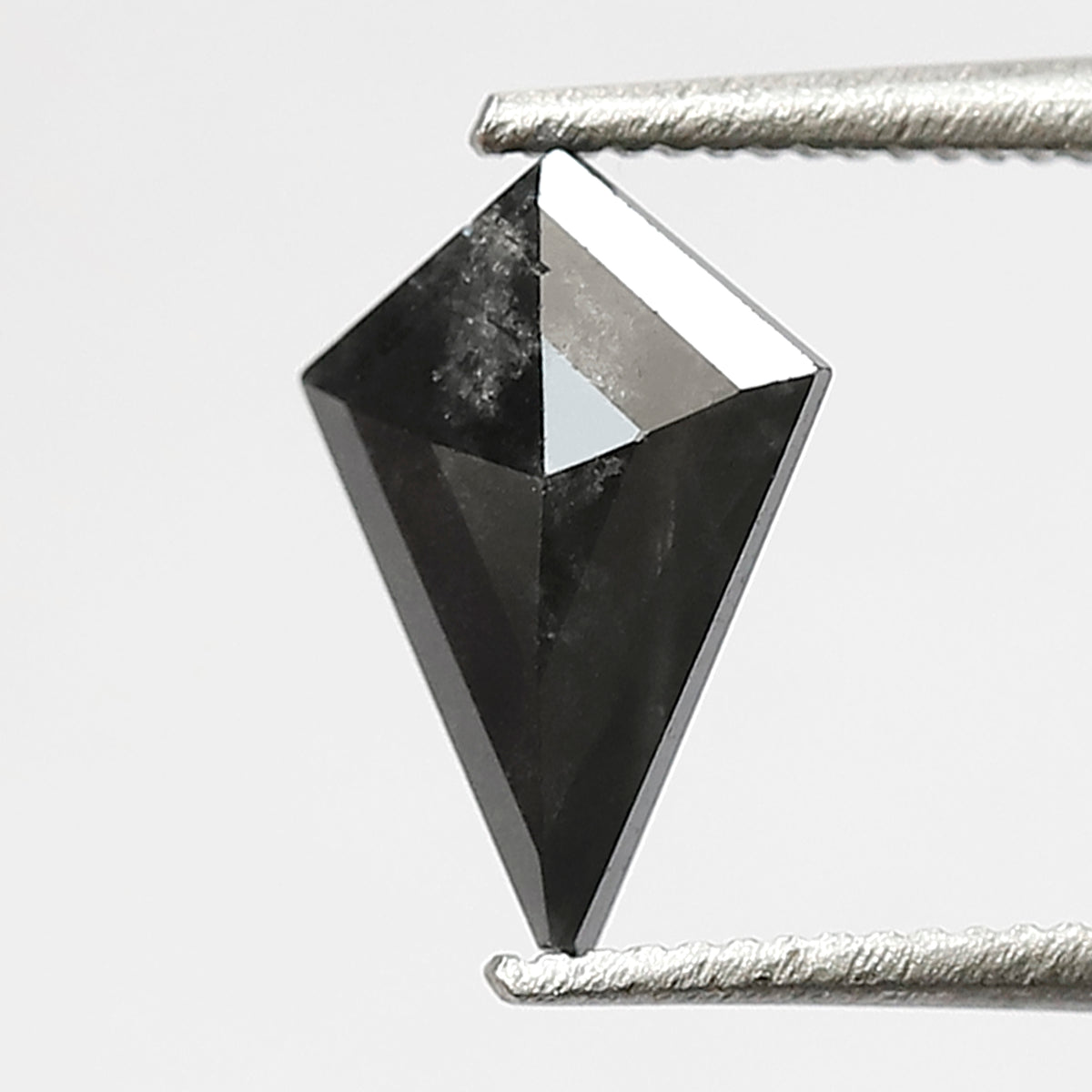 Natural Grey Black color Salt and Pepper 8.70 MM Diamond 0.57 CT Kite Shape Loose Diamond For making stunning jewelry