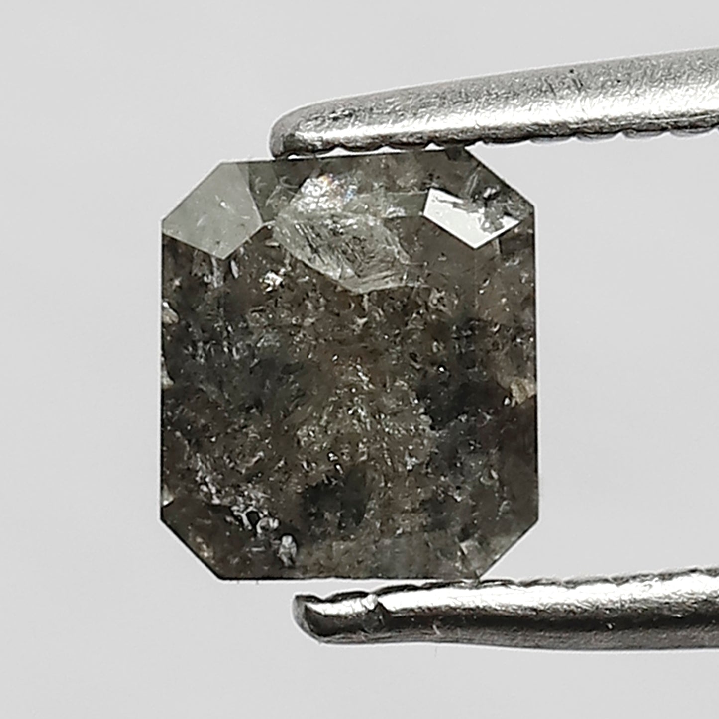 1.18 CT 5 MM Full Cut Emerald Shape Fancy Grey for Promise ring