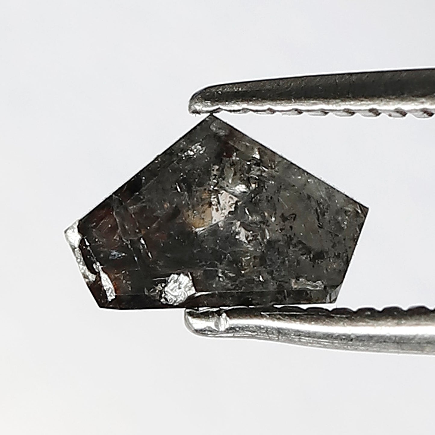 0.83 CT Transparent Shining Grey Blackish Diamond Shape Back made for Delicate Ornaments