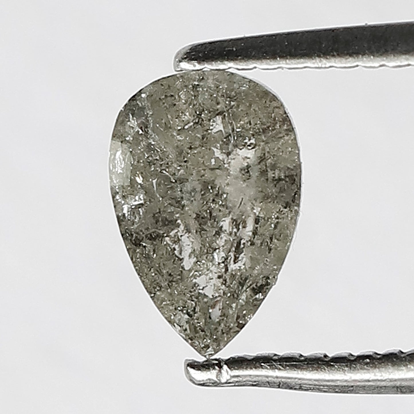 0.77 CT Pear shape diamond Salt and Pepper Grey Color for Pre-Engagement Ring