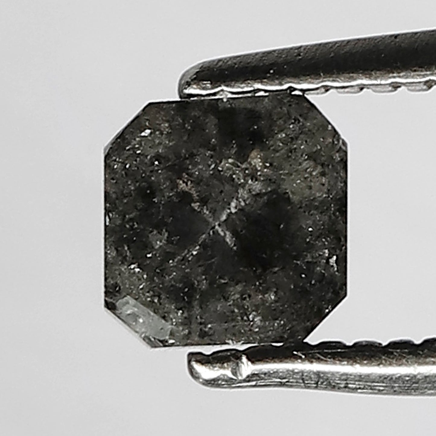 0.70 CT 4 MM Dark Blackish Grey Emerald Shape Brilliant for Special Jewelry