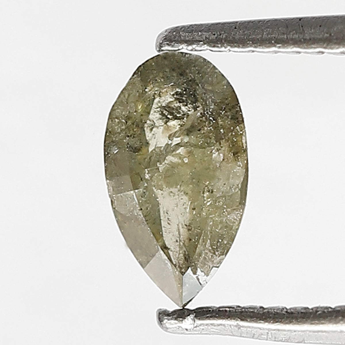 0.48 Ct Pear Shape Rustic Diamond | 7.00 x 4.00 mm Greenish Natural Earth Mined Loose Diamond For Pear Diamond Ring