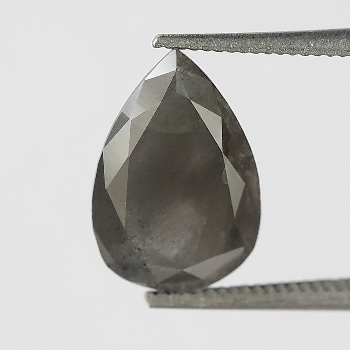 1.96 CT Pear Shape Salt and Pepper Diamond 11.50 MM Loose Natural Grey Black Color Diamond