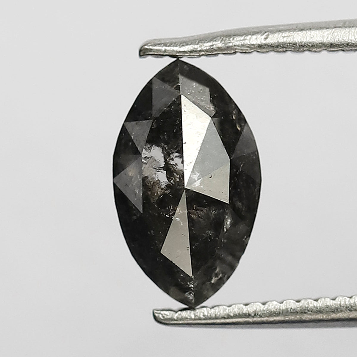 1.25 CT Earth Mined Marquise cut Loose Diamond, 9.10 x 5.40 mm Natural Blackish Gray Salt and Pepper Diamond