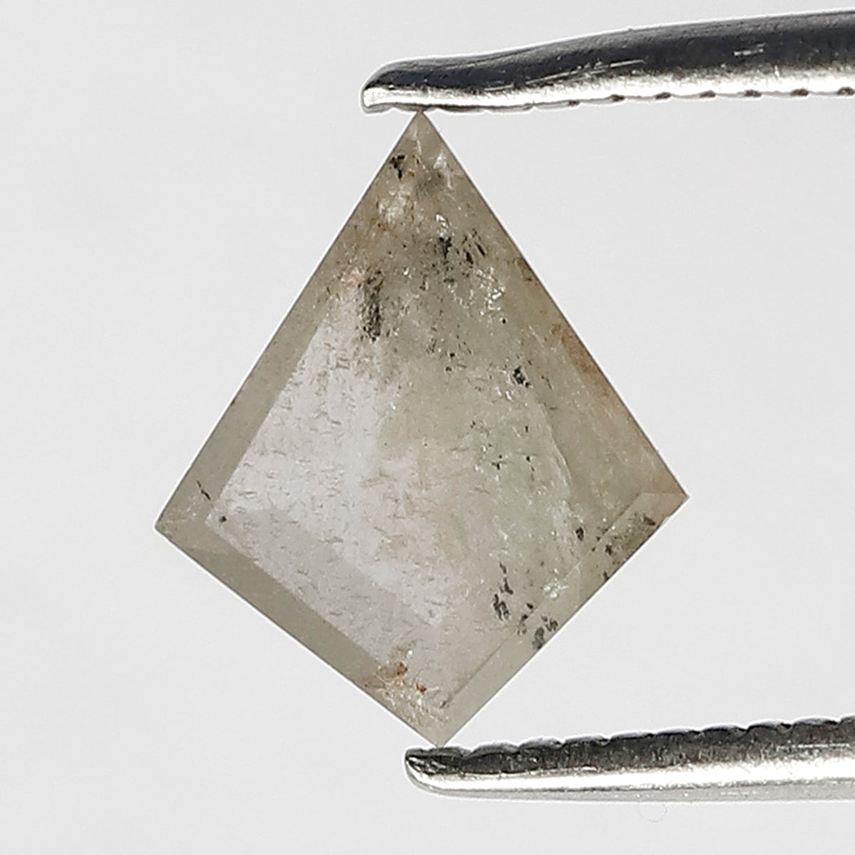 0.83 CT Kite Shape Salt and Pepper Ethical Diamond, Natural Misty White Loose Diamond For Bridal Ring and Jewelry