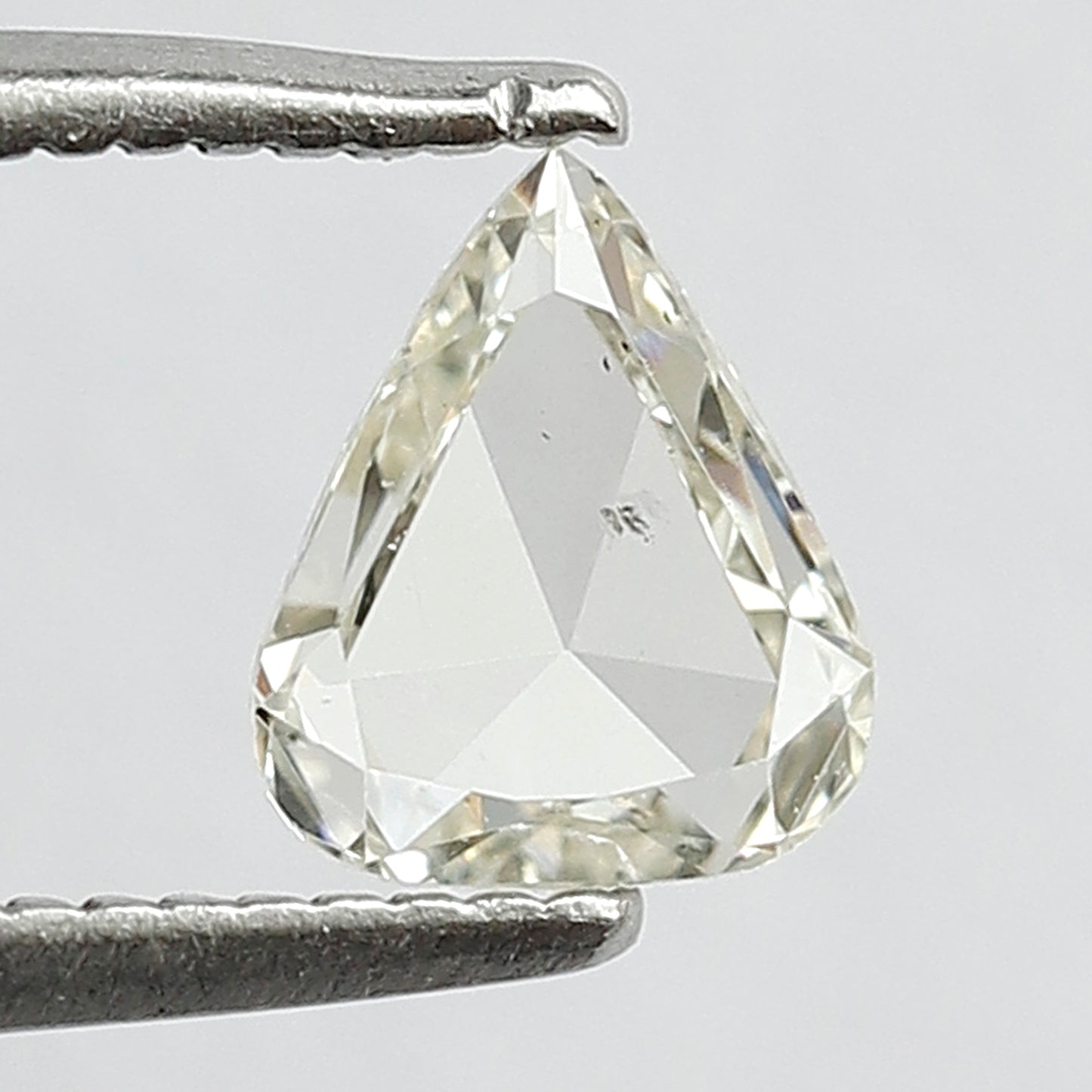 0.56 CT Pear Shape Loose Diamond 6 MM Natural Light Yellow color Si Clarity Rose cut Diamond