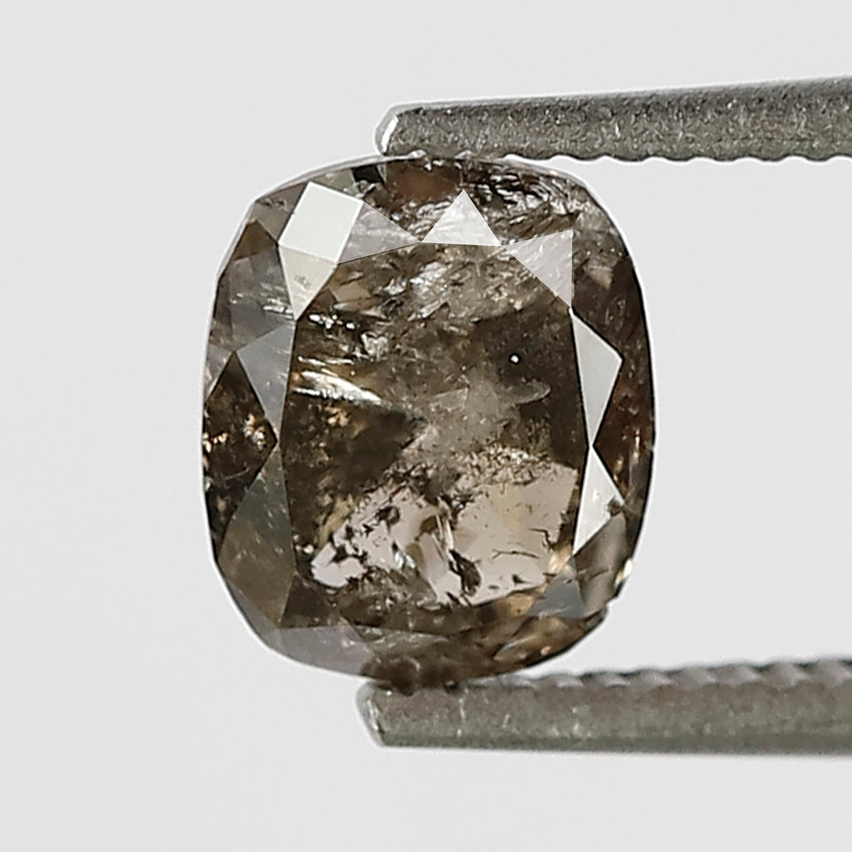 0.74 CT oval Shape Salt and Pepper Diamond 5.70 MM Natural champagne black Color Diamond For Engagement Ring