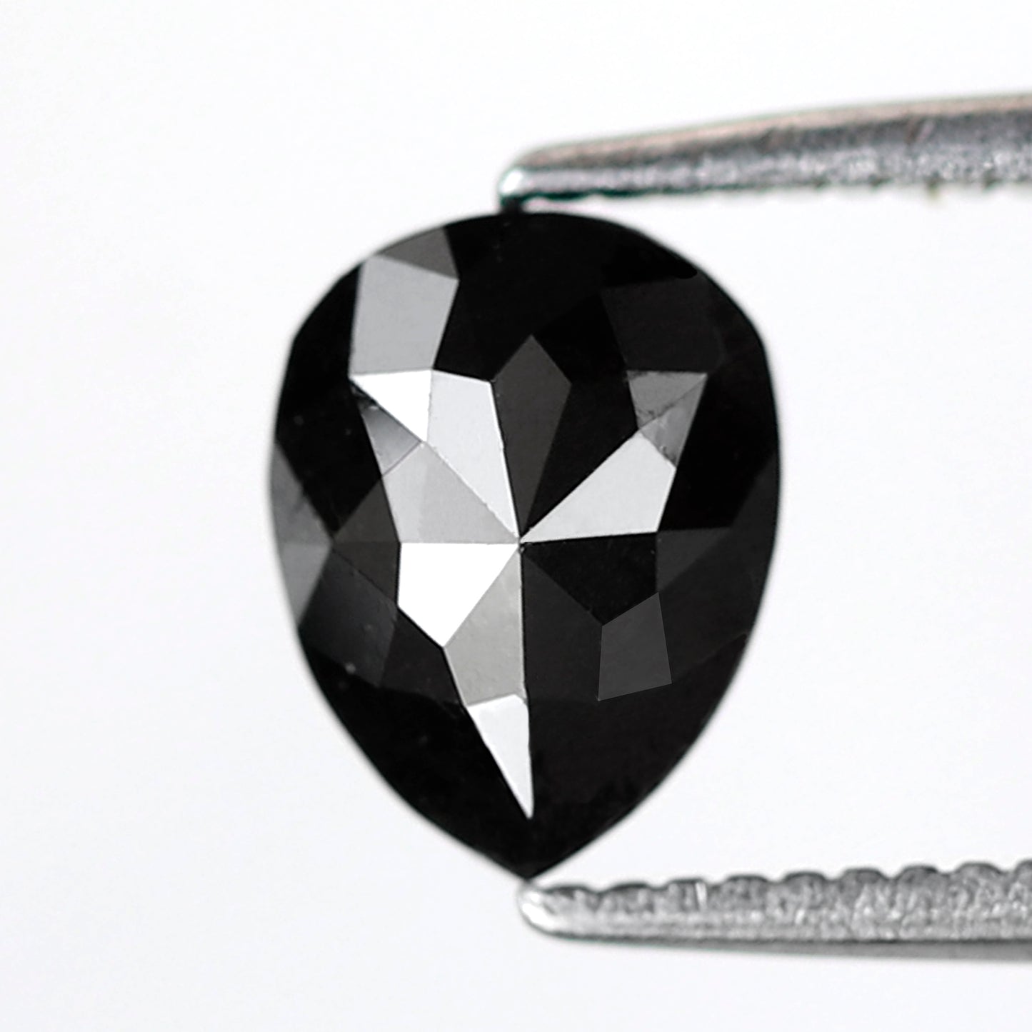 Natural Treated Pear Shape 1.11 CT Loose Diamond, 7.40 mm Earth Mined Black Diamond For Making Jewelry