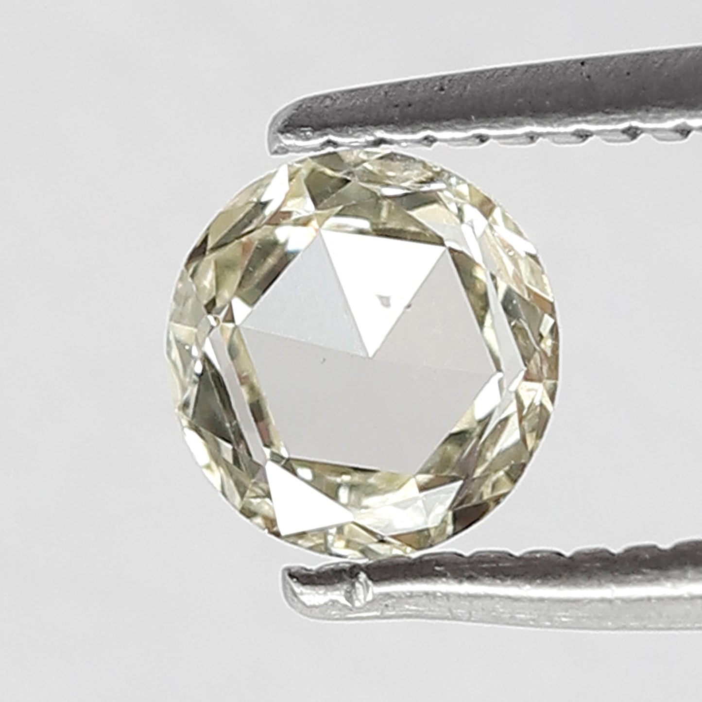 0.43 Ct Natural Light Yellow Rose Cut Diamond 5 mm SI clarity for Engagement Ring