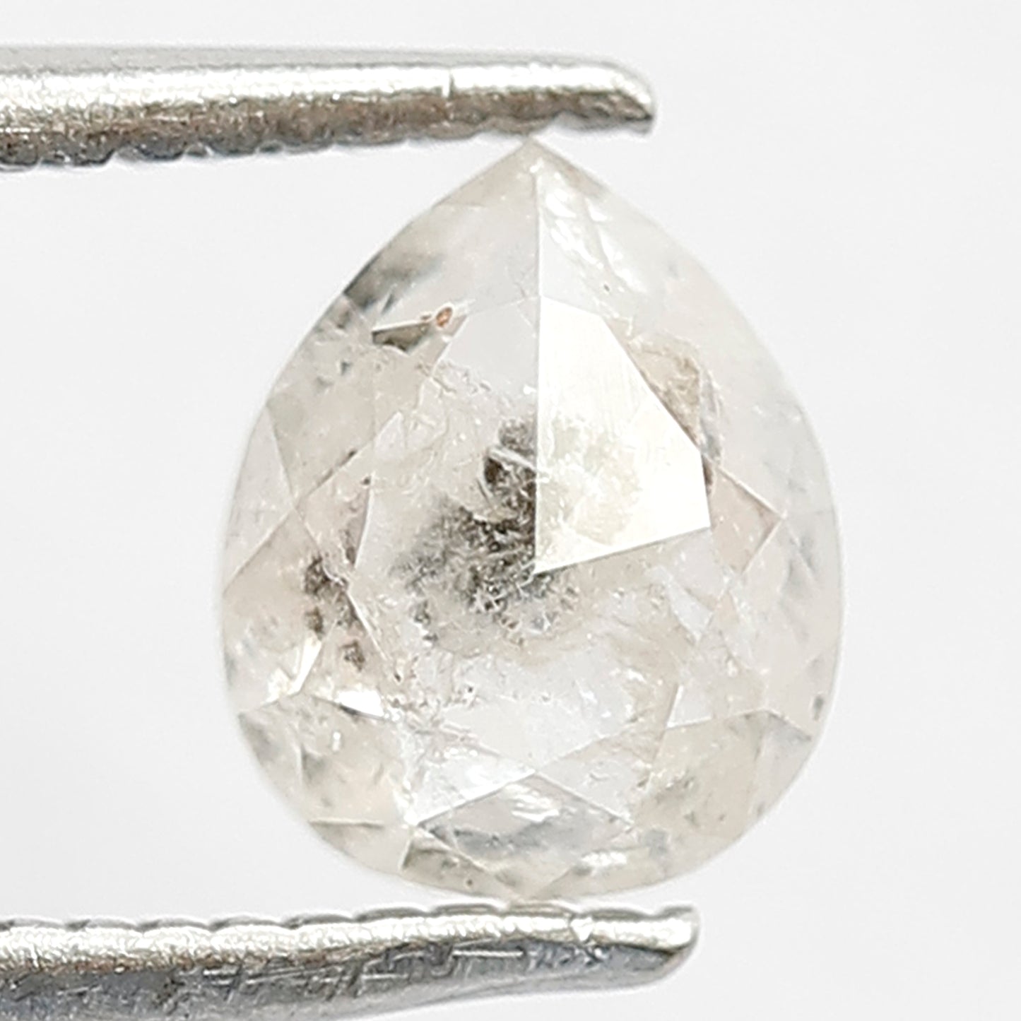 Pear Shape 1.09 Ct Natural White Salt & Pepper Diamond | Loose Diamond for Wedding Jewelry