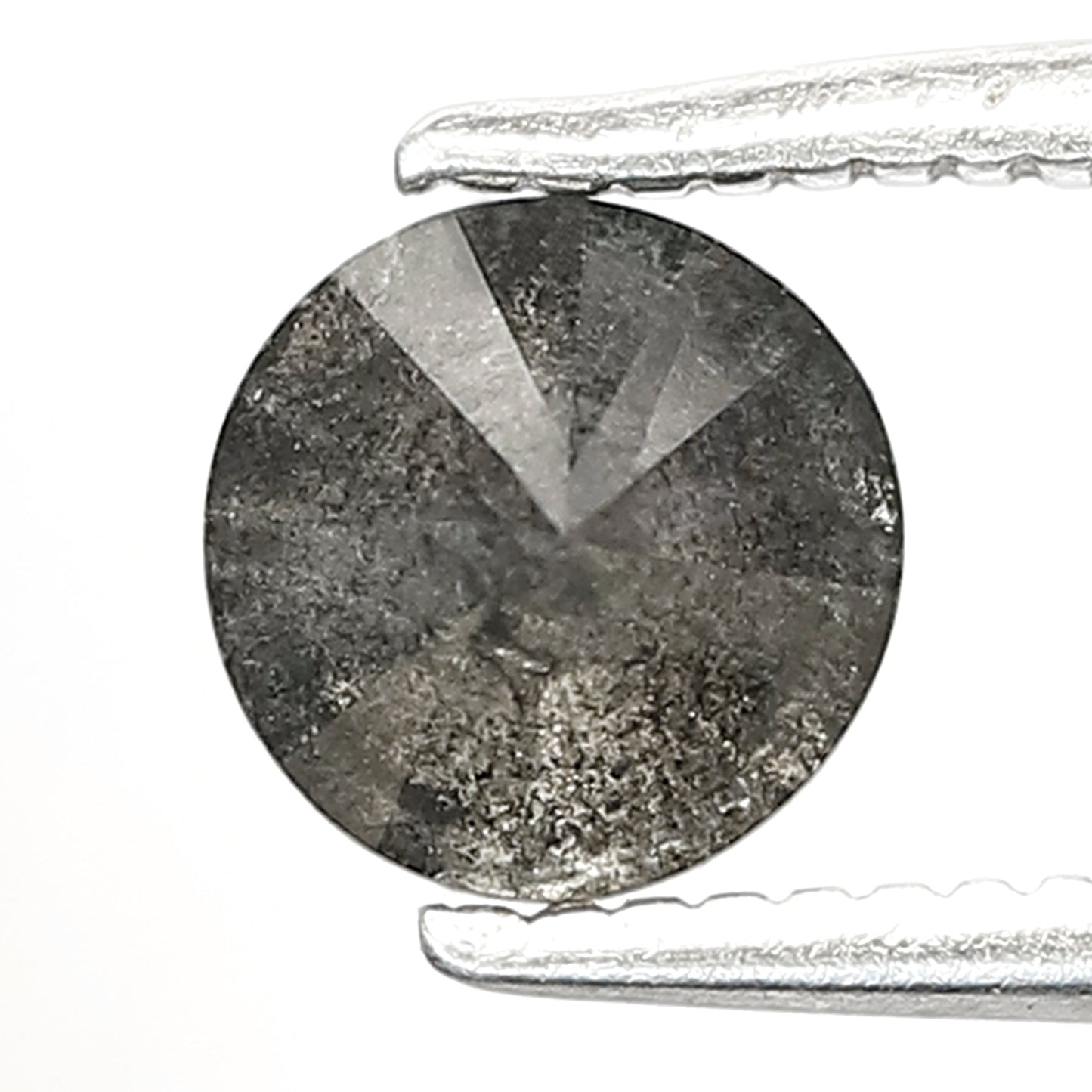 5 mm round brilliant cut 0.89 Carat dark grey black diamond for stud earrings