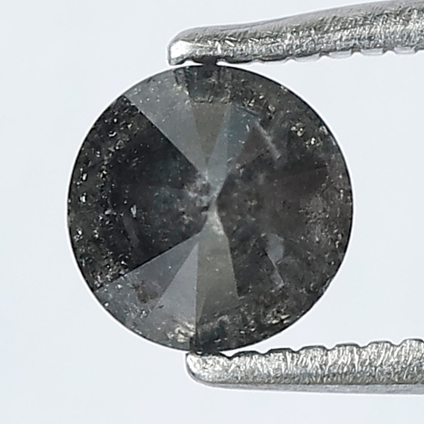 0.88 CT Natural Grey Black Diamond Round Brilliant Cut Shape 5 mm Antique Jewelry