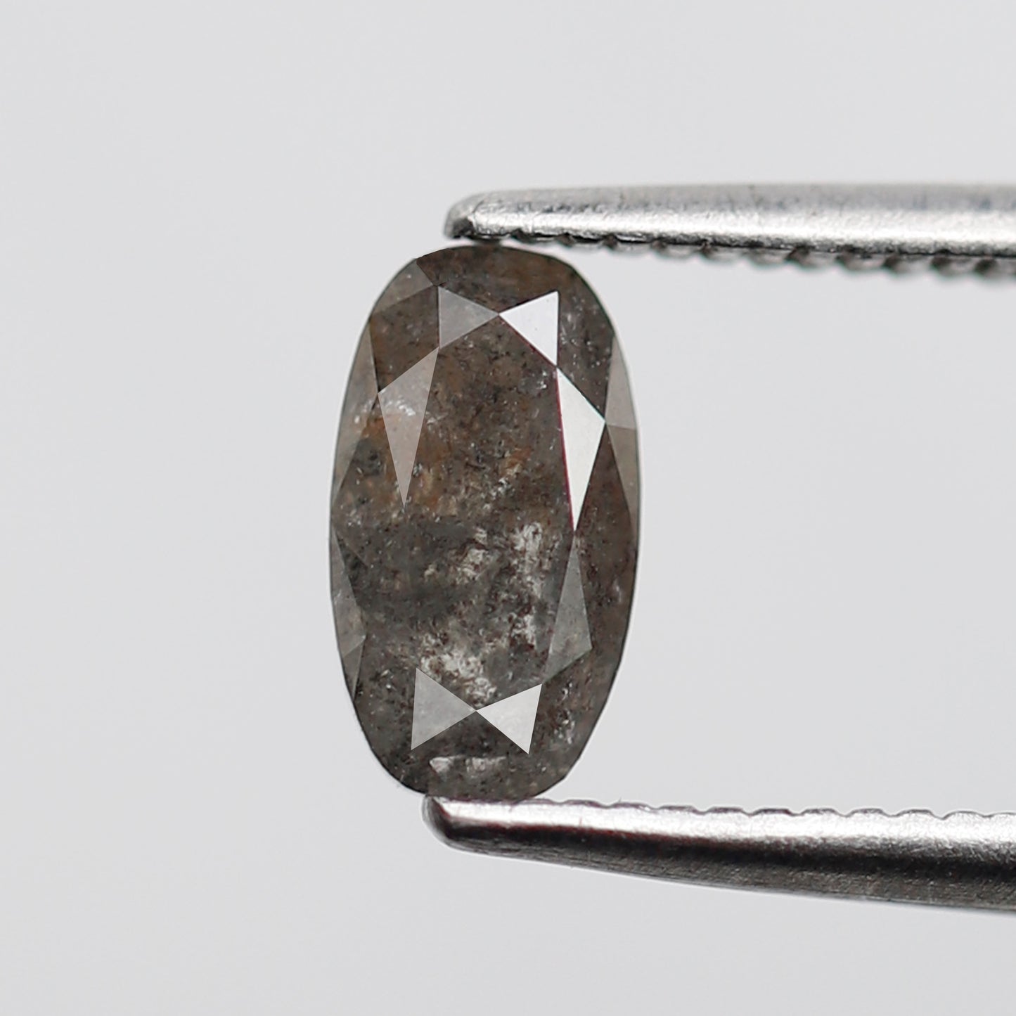 Oval Shape 0.88 CT Salt and Pepper Diamond, Natural Gray Black Ethical Loose Diamond for Unique Wedding Ring Jewelry