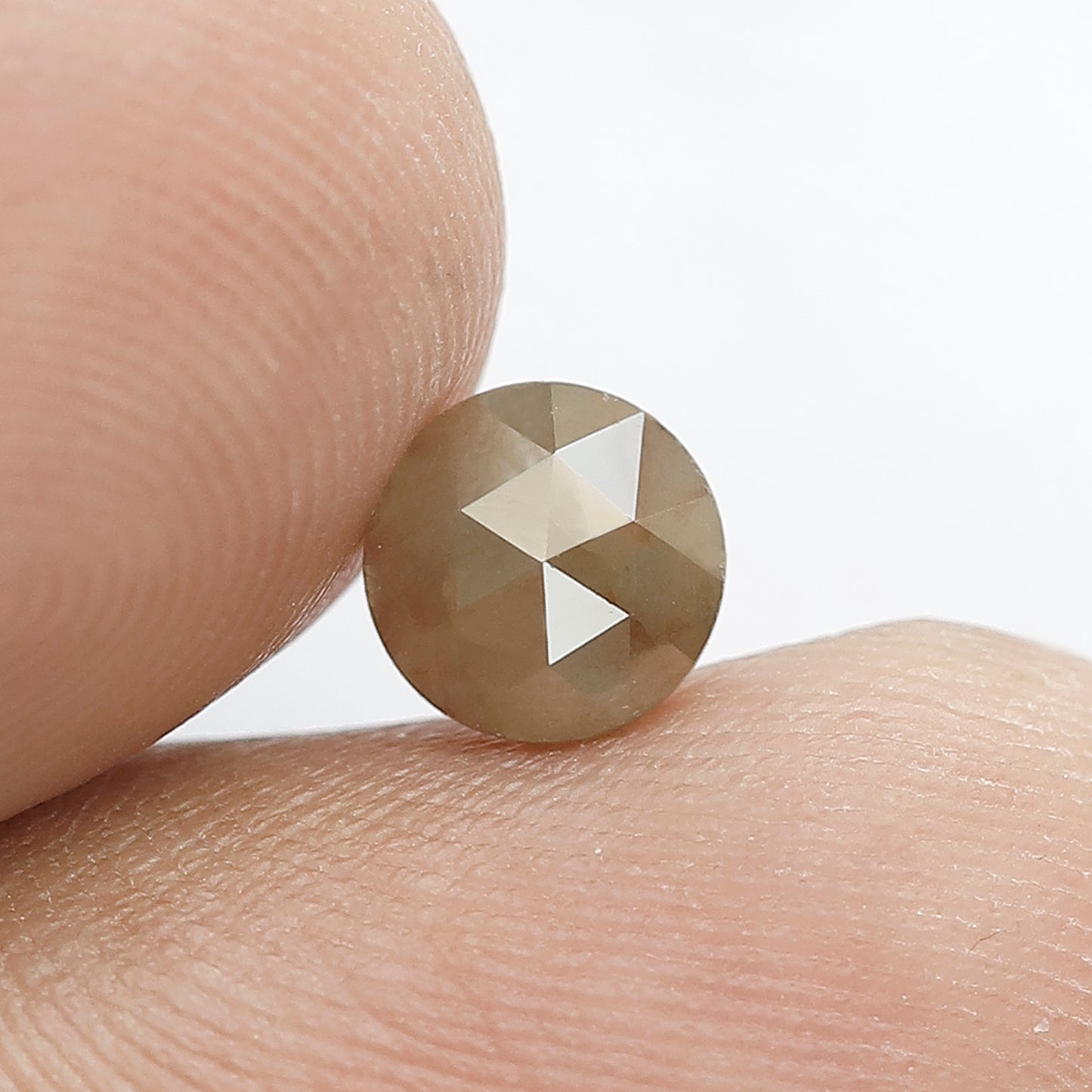 Brownish Red Color Round Shape Rose Cut Rustic Diamond 0.93 Carat