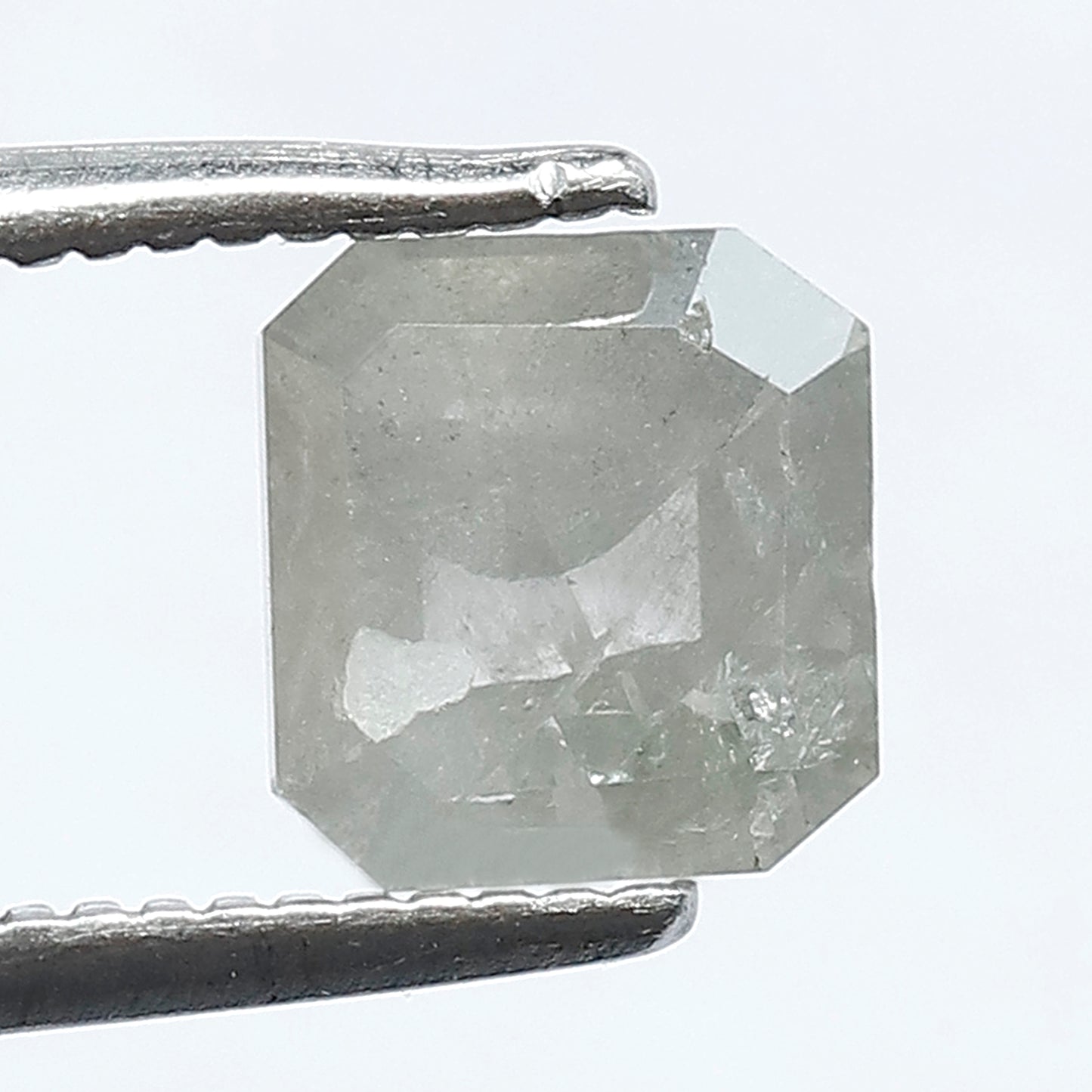 1.12 CT 6 MM Magnificent Gray Color Emerald Cut Salt and Pepper Loose Diamond