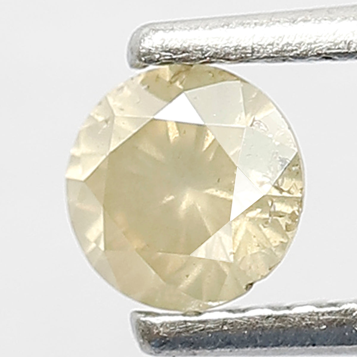0.35 CT Loose Natural Fancy Misty Yellow Color Diamond Round Shape Diamond Full Brilliant Cut Rustic Diamond Custom Made Wedding Jewelry