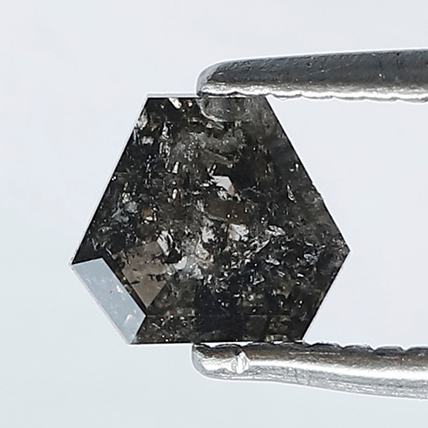 0.63 CT 5 MM Geometric Shape Brown Black Color Salt and Pepper Loose Diamond