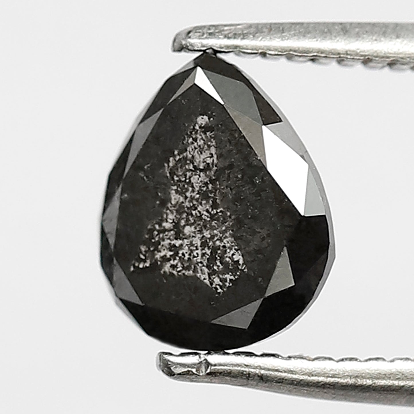 1.18 CT Pear shape Salt and pepper diamond 7 MM grey black Loose natural diamond for making ring