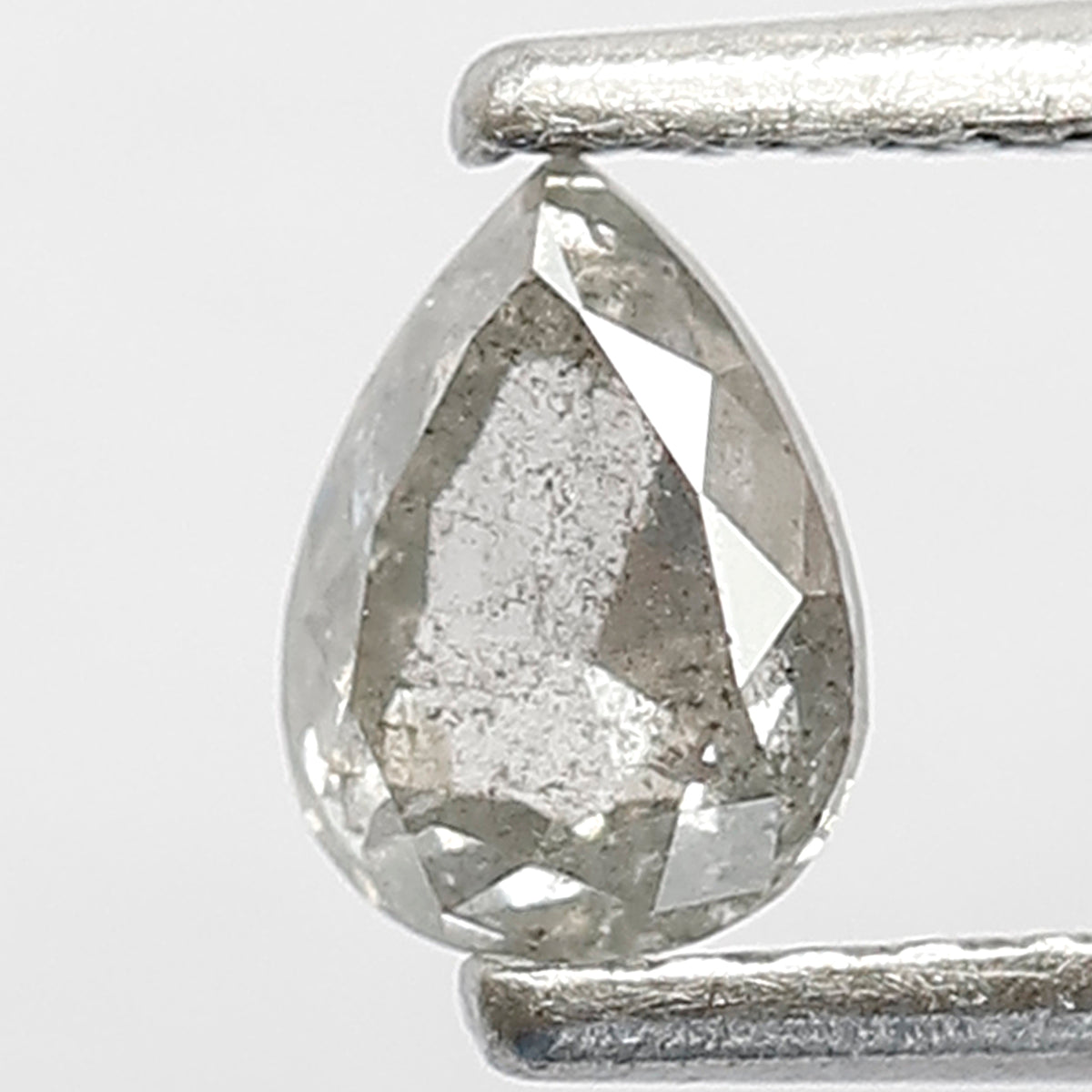 0.48 CT Pear Shape Diamond Natural Grey Black Color Diamond 5.5 MM Loose Natural Salt and Pepper Diamond Engagement Ring