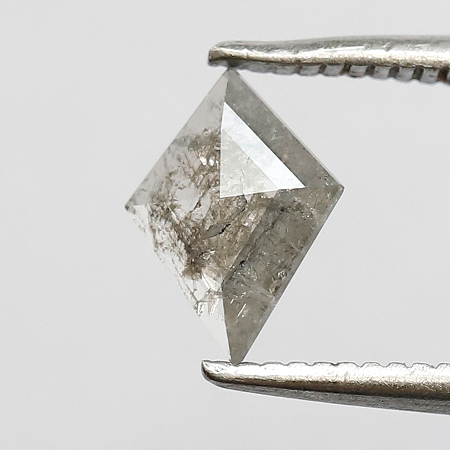 0.38 CT 7.80 MM Kite Shape Natural Loose Salt And Pepper Diamond Black Grey Color Diamond for ring
