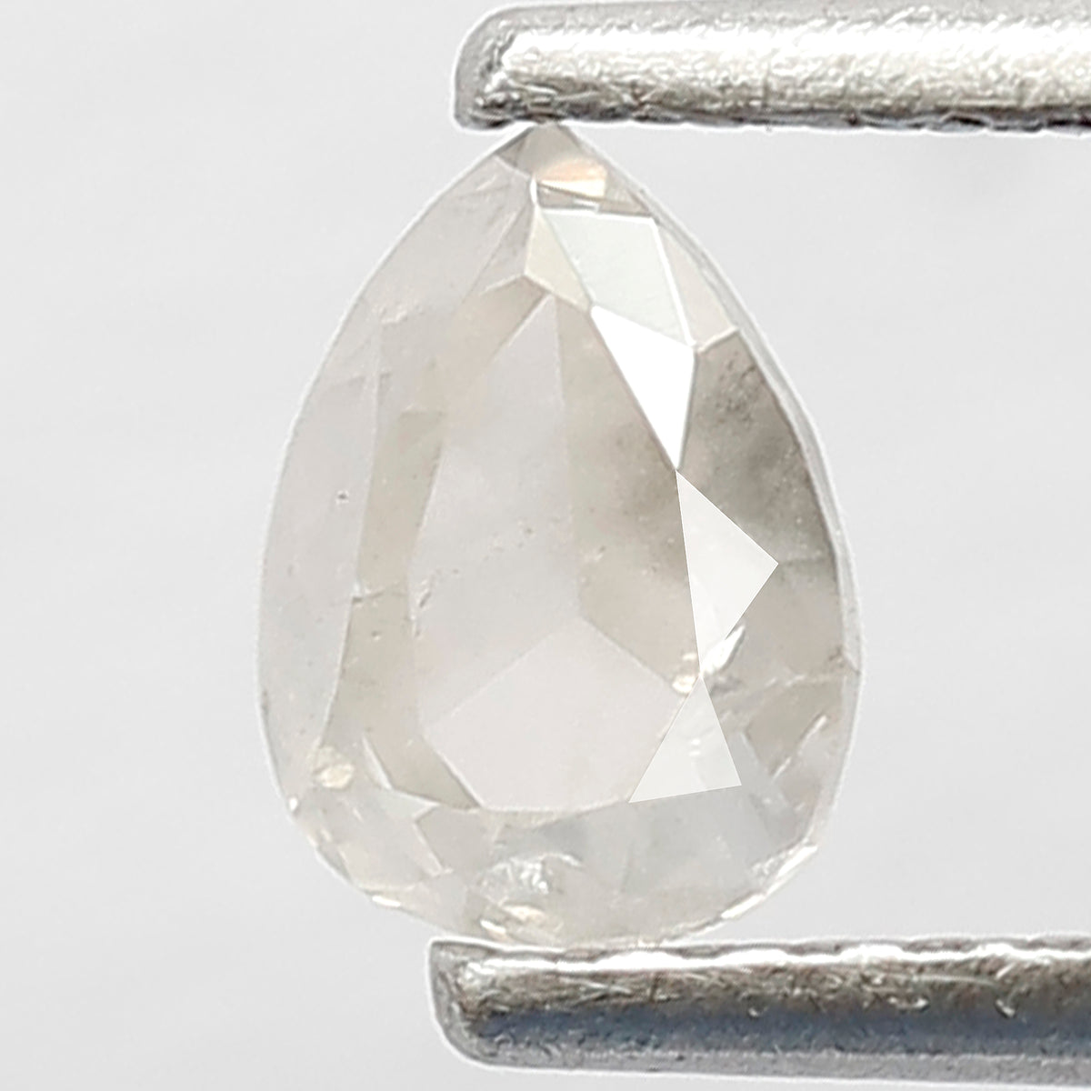 0.48 CT Pear Shape Diamond Natural Loose Diamond 5.6 MM Misty White Color Diamond Salt And Pepper Diamond For Engagement Ring
