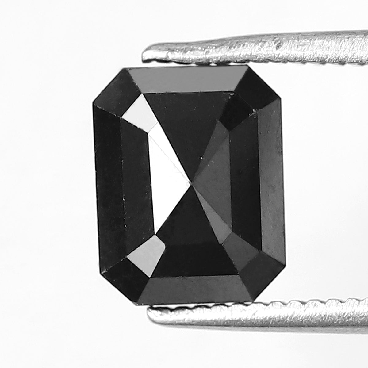 2.75 Ct Emerald Cut Black Diamond | Natural Treated Earth Mined Loose Diamond for Anniversary Ring