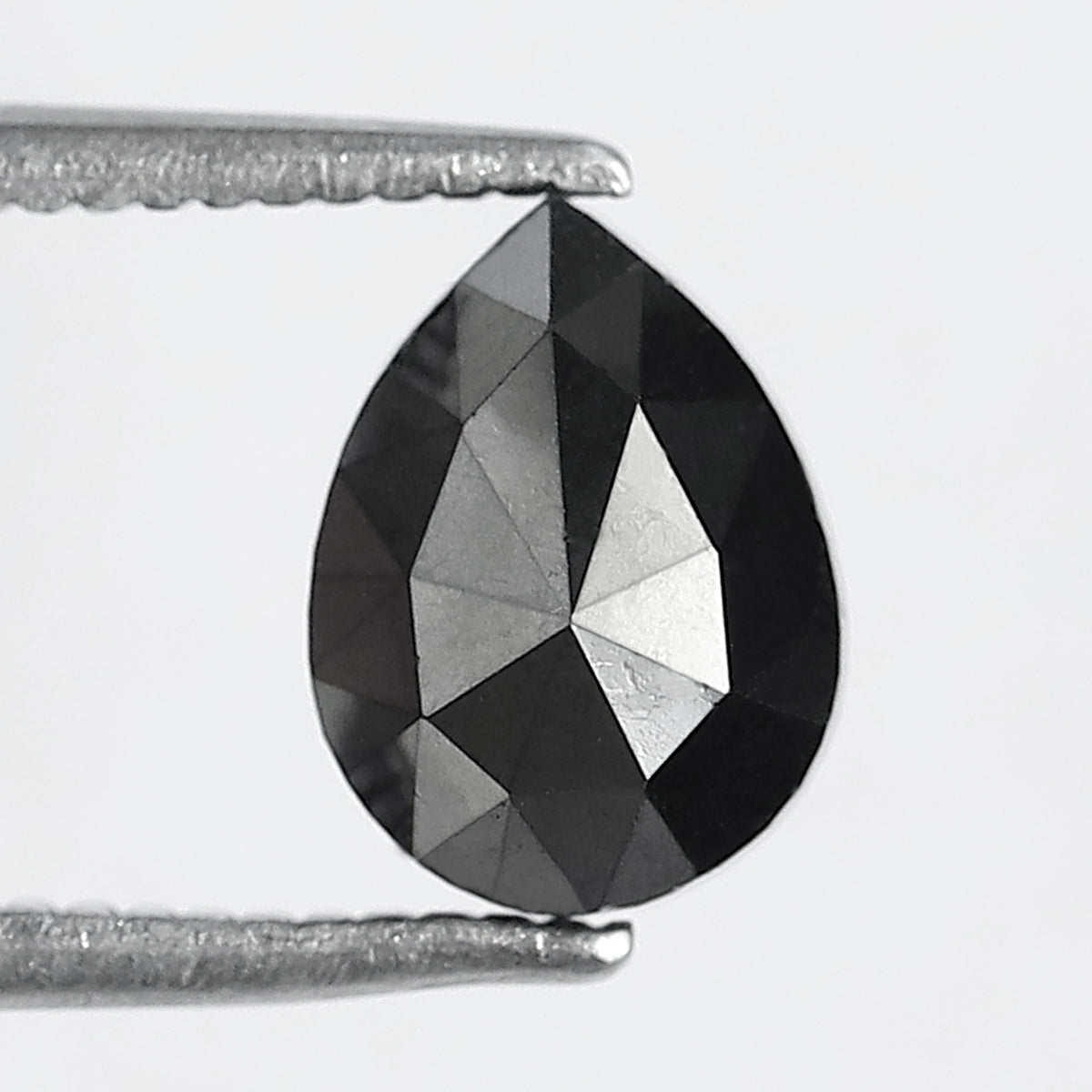 1.60 Ct Pear Cut Black Diamond | Natural Treated Earth Mined Loose Diamond for Anniversary Jewelry