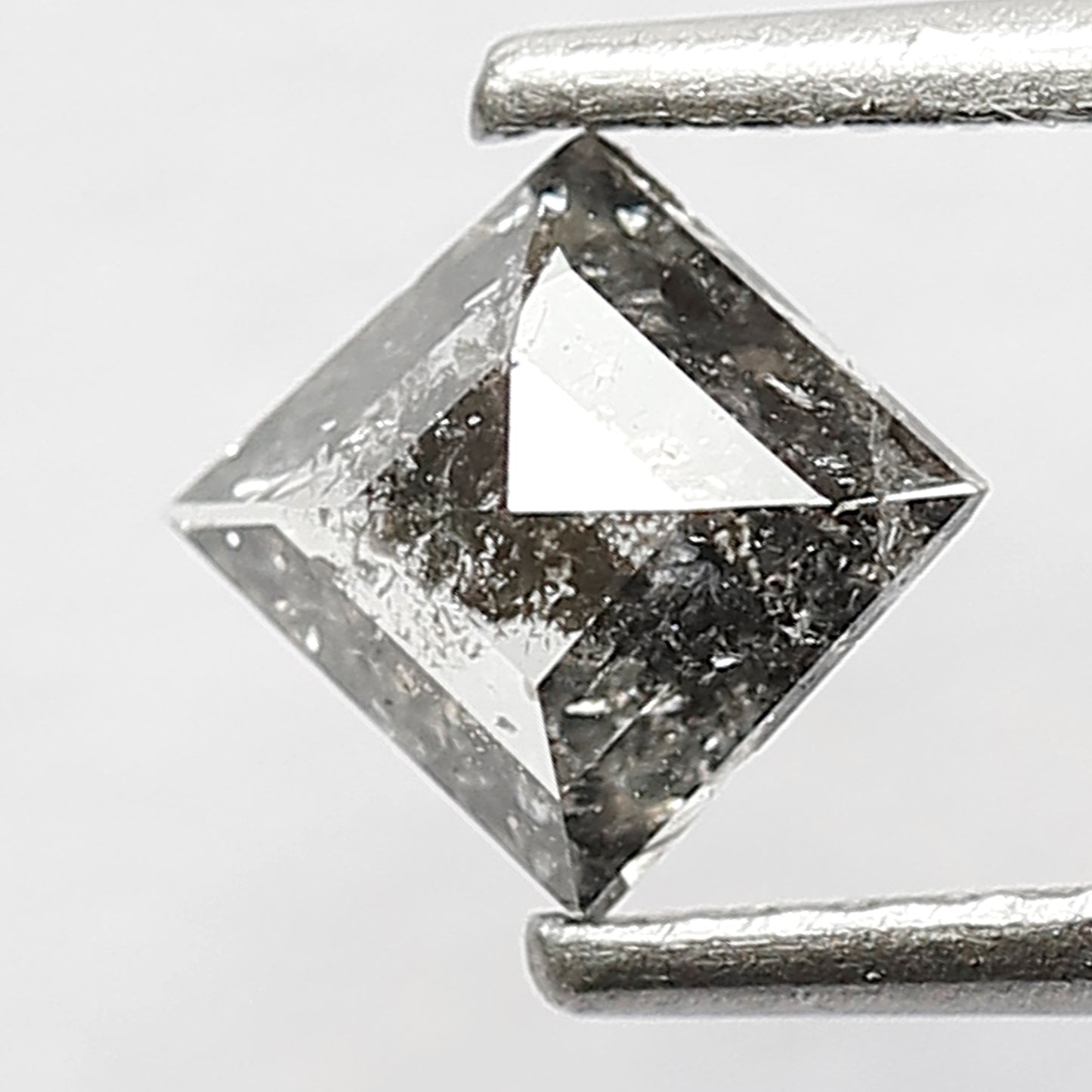 0.48 CT Kite Shape Diamond Natural Loose Ethically Sourced Grey Black Color 6.1 MM Salt and Pepper Diamond Engagement Ring