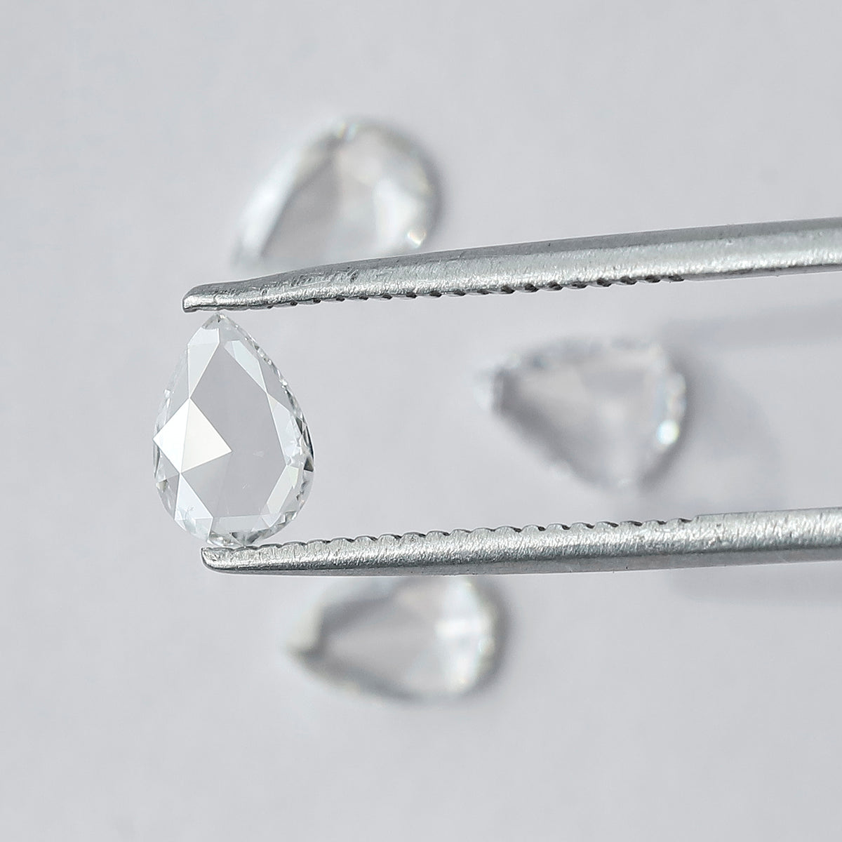 0.91 CT Pear Shape Rose Cut Diamonds Set of 4 | Natural Loose Ethical Diamonds 6x4 MM for Jewelry Making