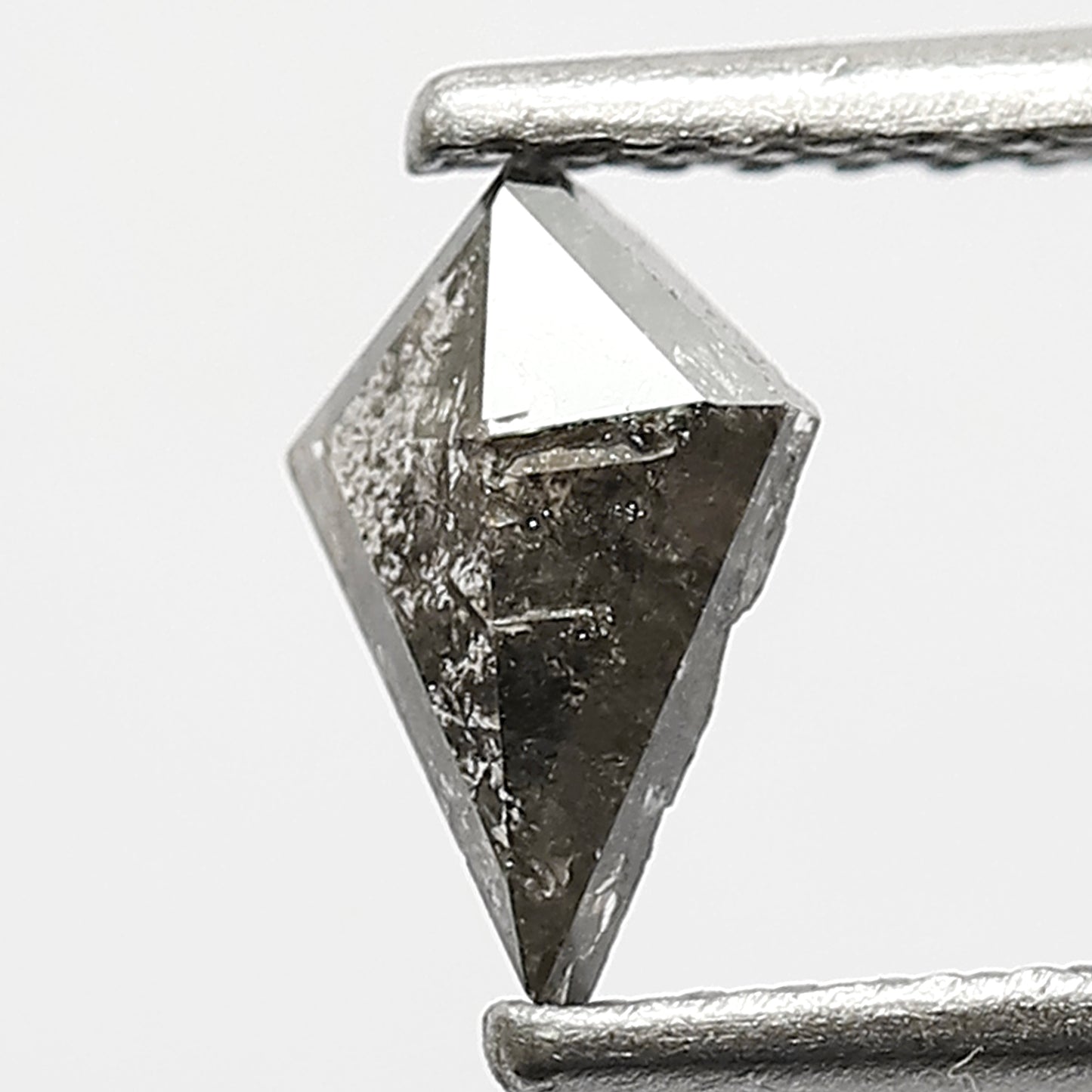 0.44 CT Kite Shape Diamond Loose Natural 7 MM Natural Grey Black Color Diamond Conflict Free Salt and Pepper Diamond