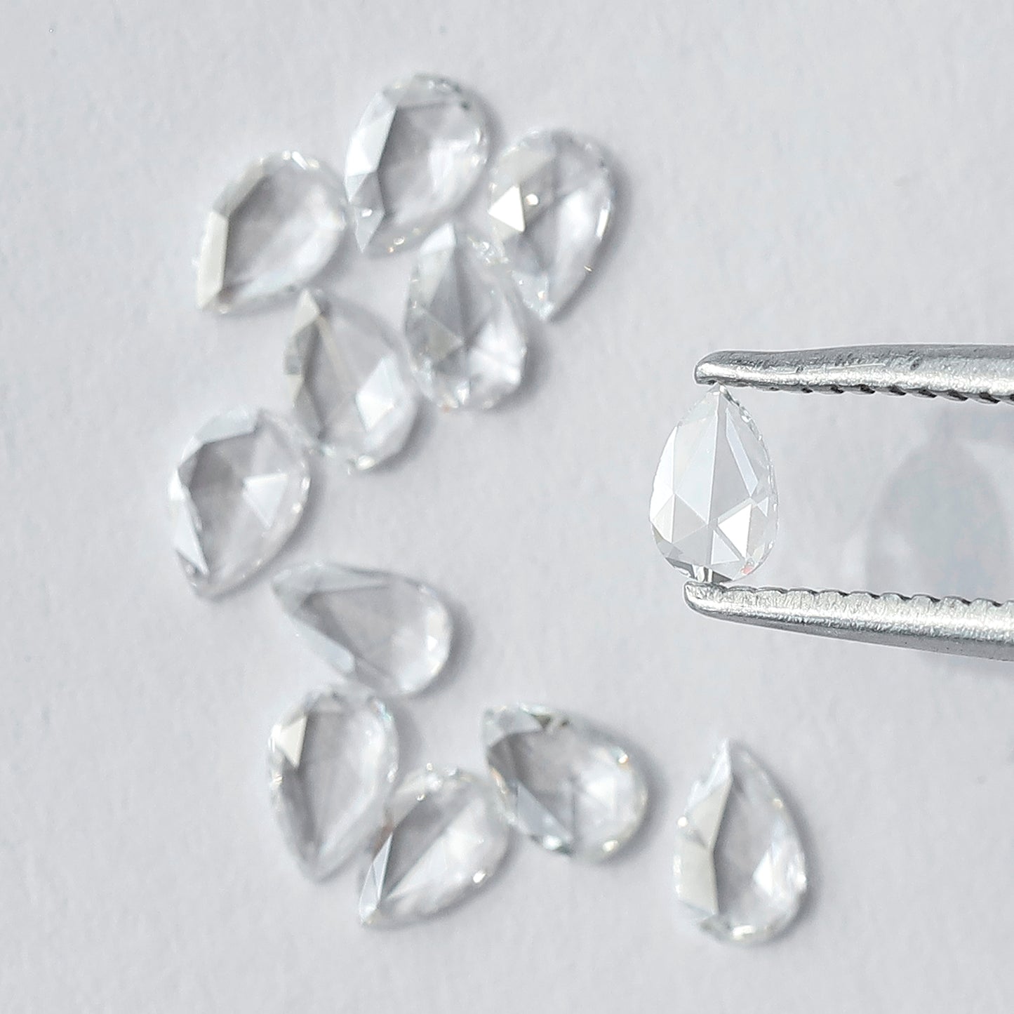12 PCS Natural Rose Cut Round Diamonds | 1.03 CT FG Color VS Clarity Loose Diamonds for Engagement Ring Jewelry