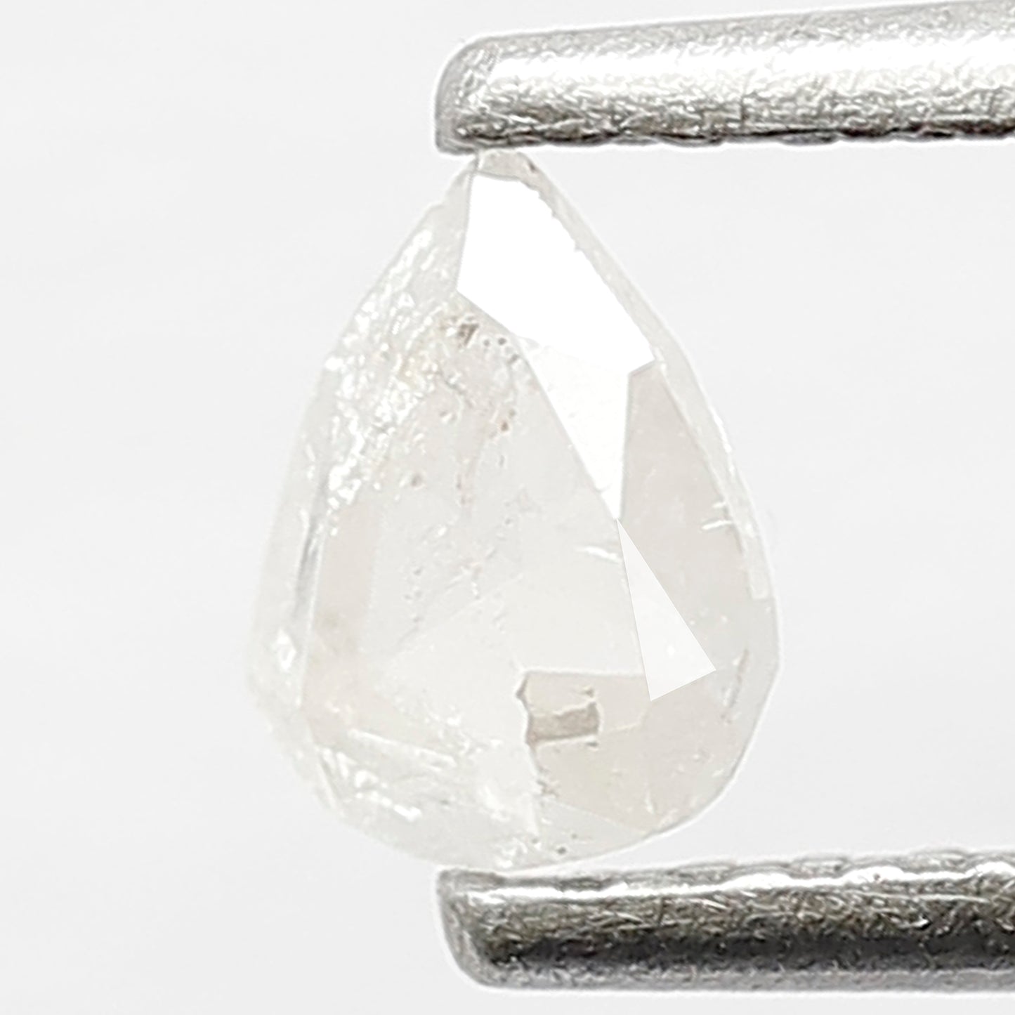 5 MM Natural Fancy White Color Diamond 0.28 CT Loose Natural Pear Shape Diamond Salt and Pepper Diamond For Unique Wedding Jewelry