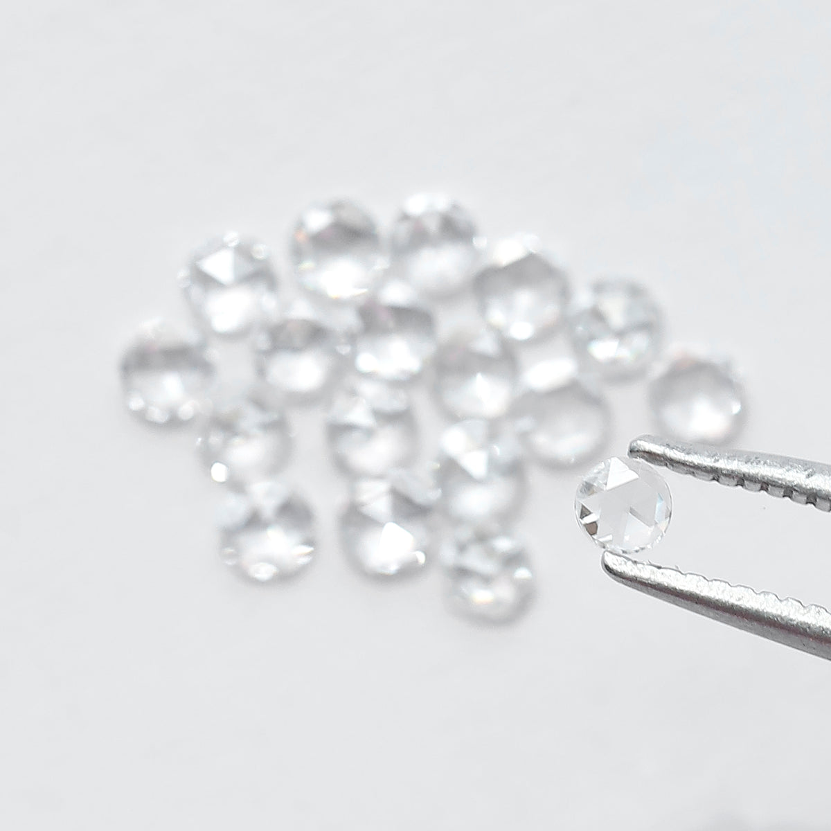 1.00 CT Natural Round Rose Cut Diamonds, 2.50 x 2.50 MM FG VS Ethical Loose Diamond Lot for Jewelry Making