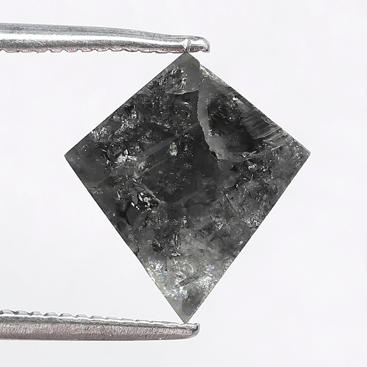 2.14 CT Kite Shape Salt and Pepper Diamond, Natural Gray Black Loose Conflict Free Diamond