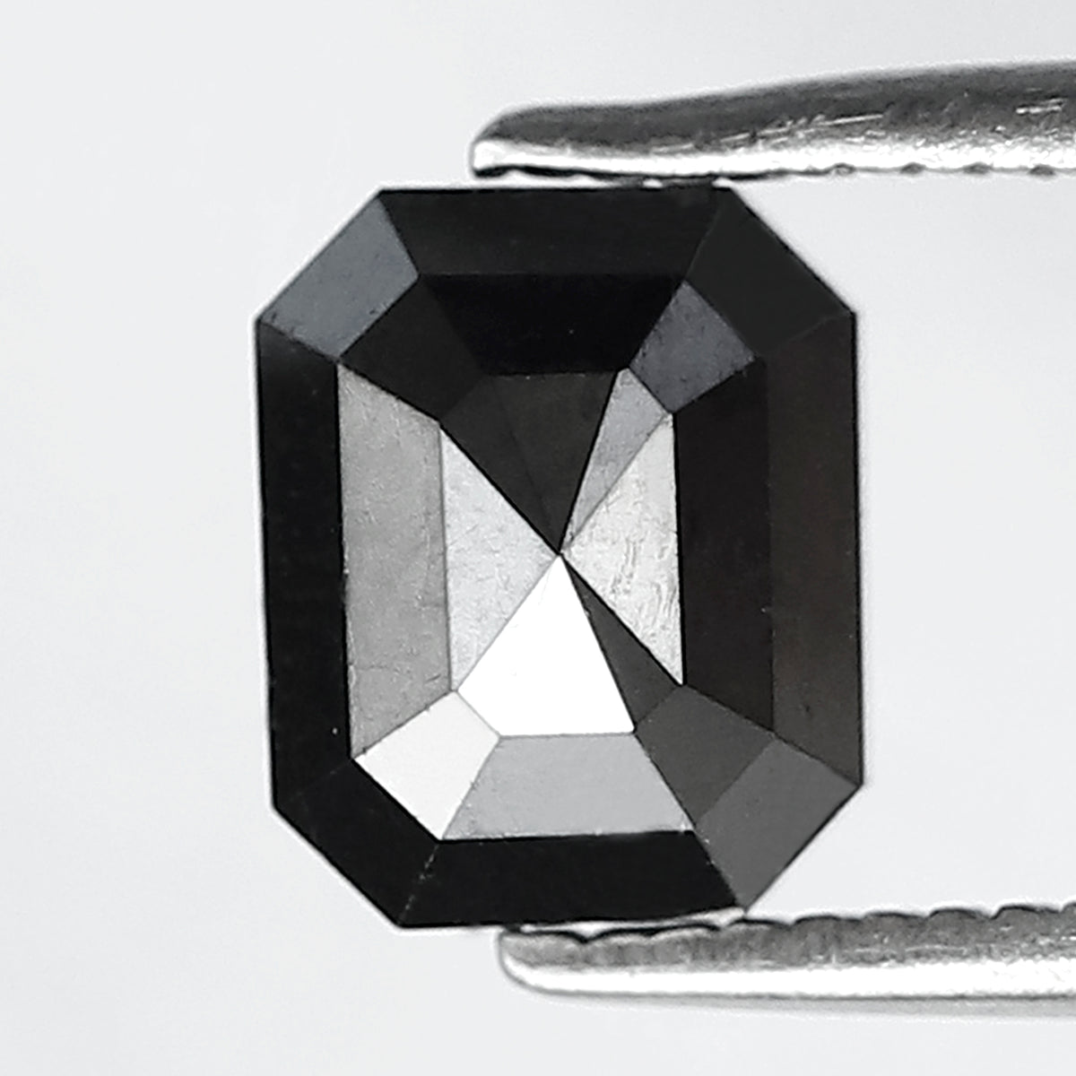 1.92 CT, 6.90 x 5.60 mm Emerald cut Loose Ethical Diamond, Natural Treated Black Diamond For Wedding Ring