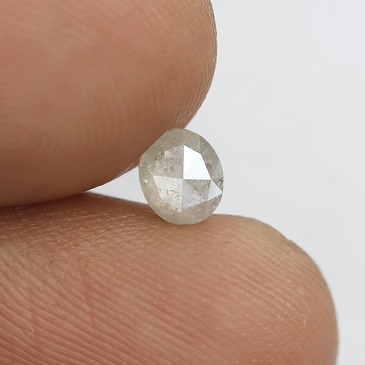 Loose Oval Shape Misty White Diamond 0.43 CT, Natural Salt and Pepper Diamond for Anniversary & Engagement Ring