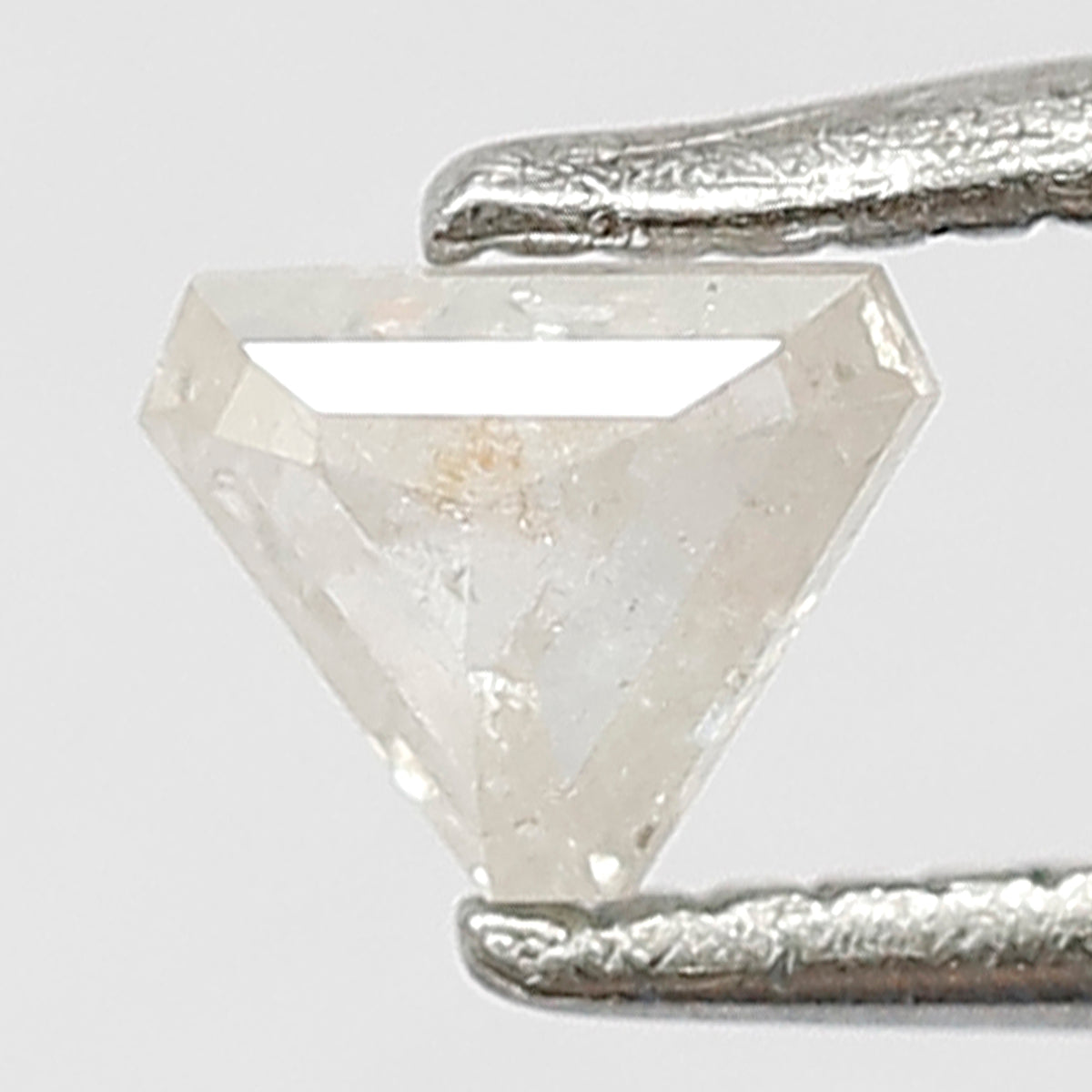 0.24 CT Geometric Shape Naturally Sourced Diamond Loose Translucent Misty White Color 3.7 MM Rustic Salt and Pepper Diamond