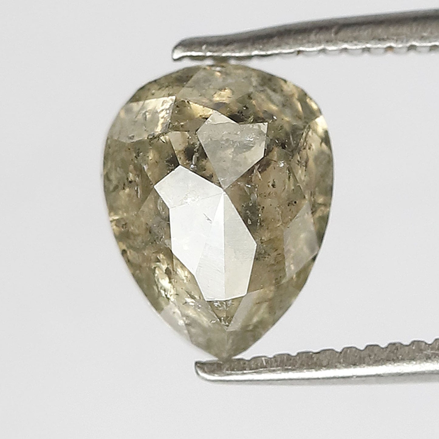 2.29 CT Translucent Pear Shape Loose Diamond, Natural Yellow Salt and Pepper Ethical Diamond For Wedding Ring