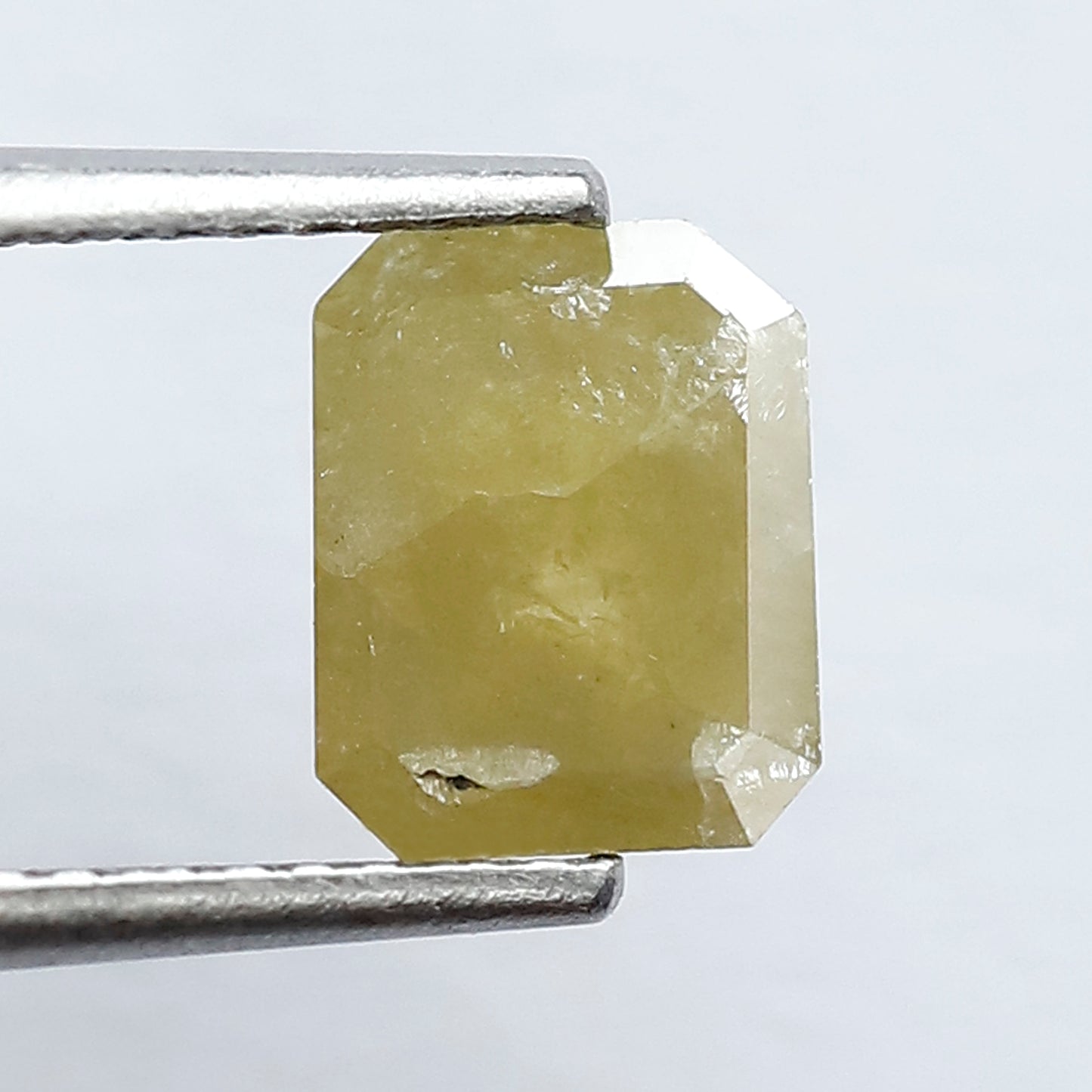 Emerald Cut 1.53 Ct Natural Yellowish Rustic Diamond | 7.50 mm Ethical Loose Diamond