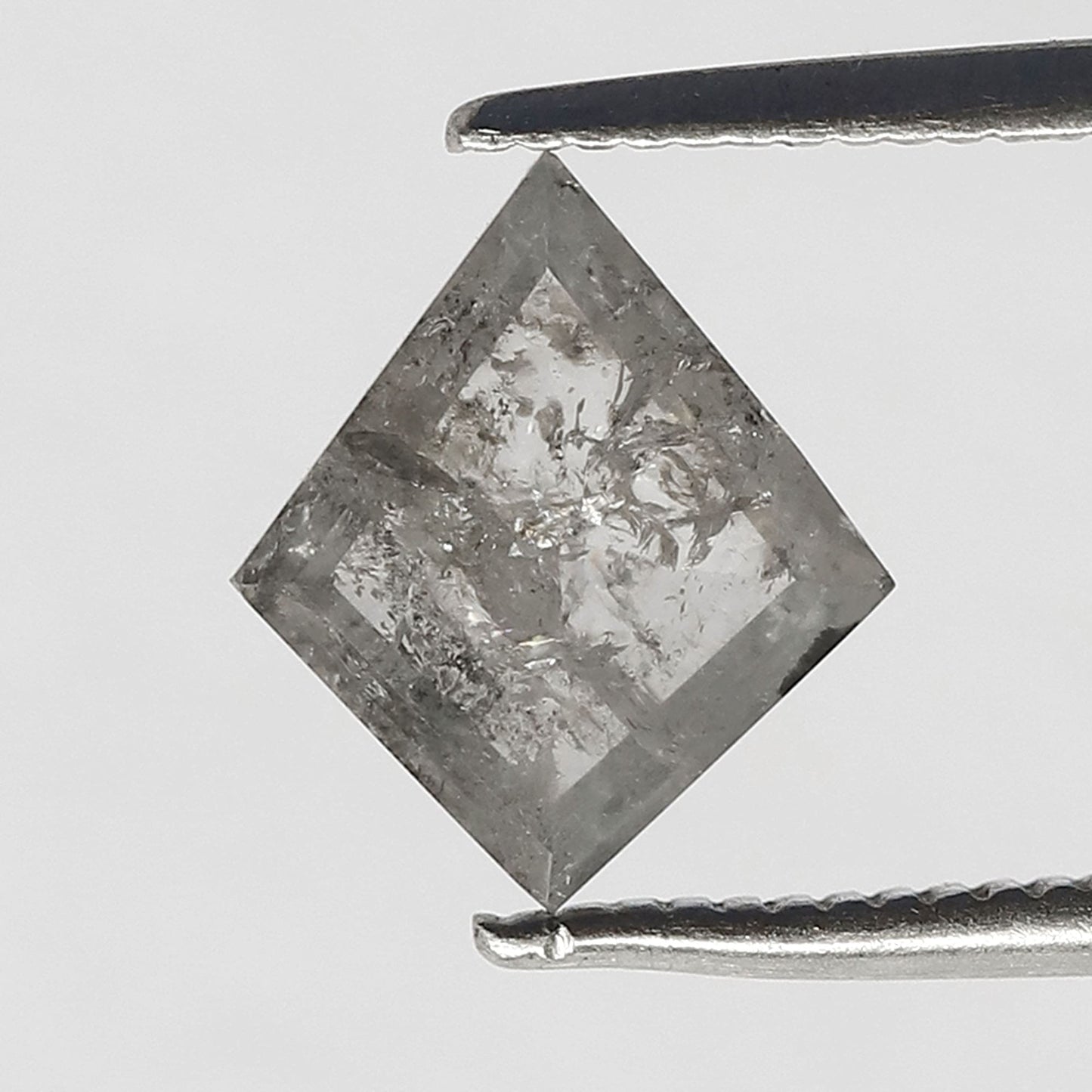 1.12 CT Kite Shape Translucent Loose Diamond, 9.30 x 8.00 mm Gray Black Salt and Pepper Diamond