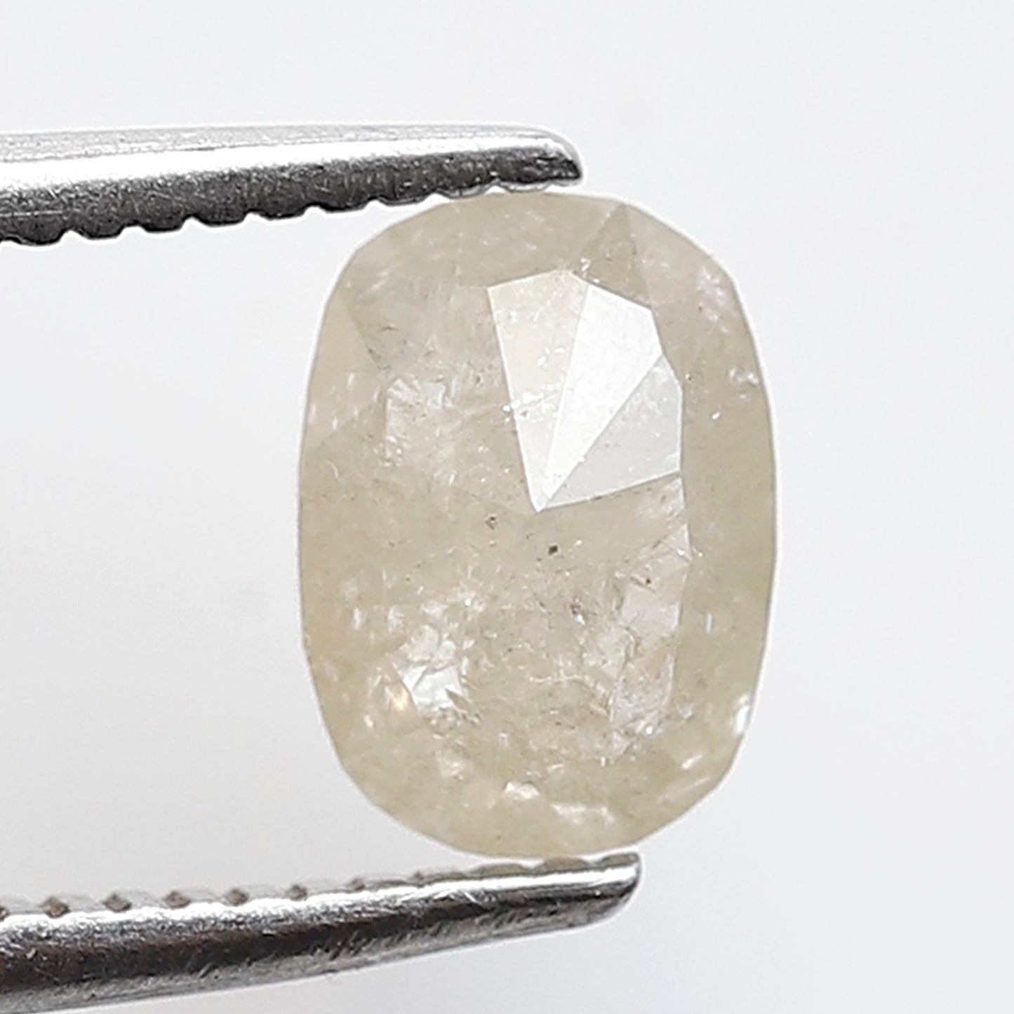 1.01 CT Oval Shape Salt and Pepper Diamond | Natural Misty White Loose Diamond For Promise Ring