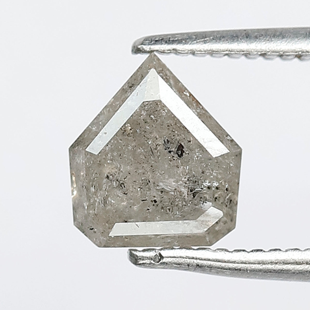 1.29 CT Grayish Shield Cut Loose Natural Salt and Pepper Diamond For Making Custom Ring and Jewelry
