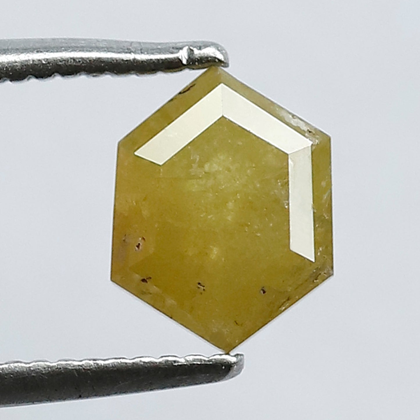 Natural 1.11 CT Hexagon Conflict Free Diamond, Loose Yellowish Rustic Ethically Sourced Diamond