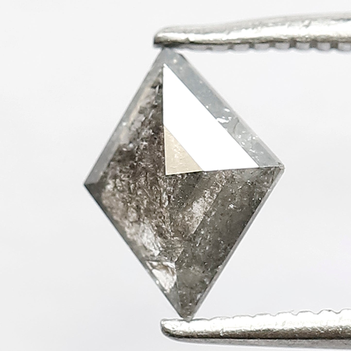 0.65 CT Kite Shape Diamond 8 MM Grey Black Color Loose Natural Ethically Sourced Salt and Pepper Diamond Engagement Ring