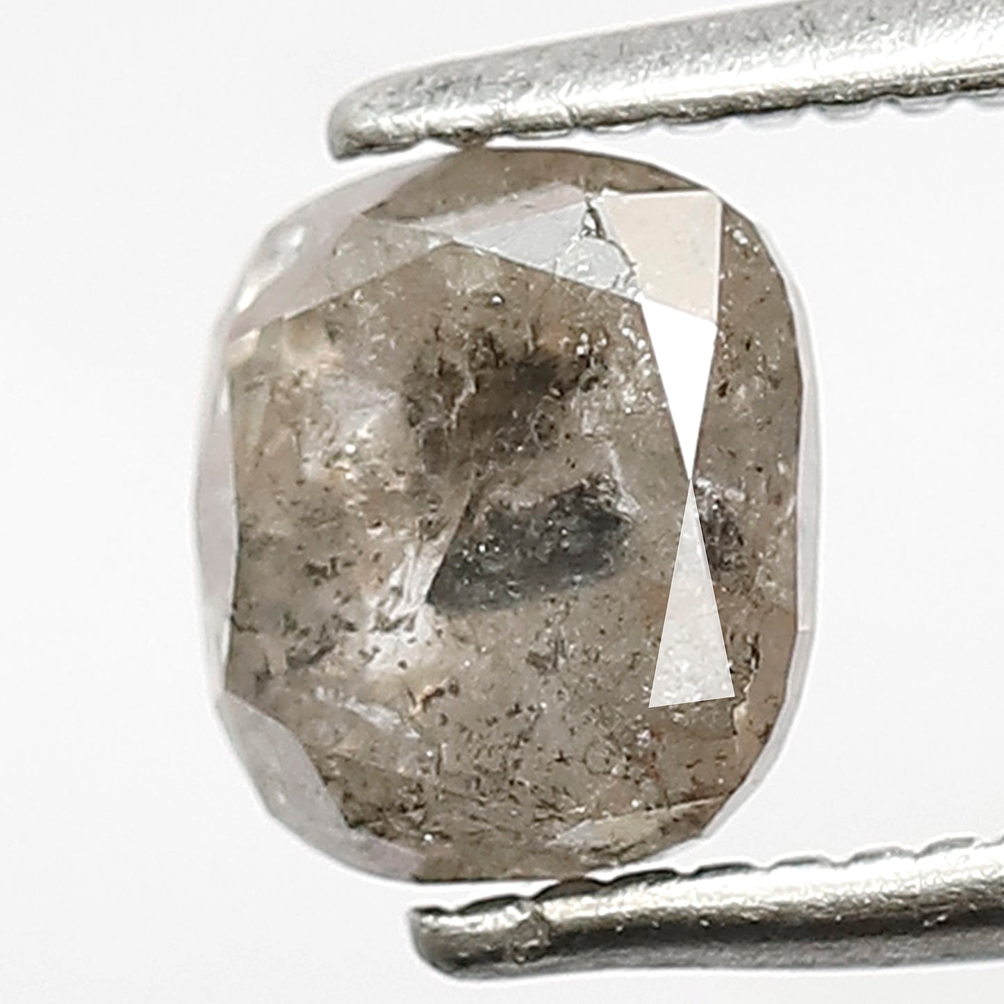 1.13 CT Cushion Cut Diamond 6.2 MM Loose Natural Grey Black Color Diamond Earth Mined Salt and Pepper Diamond Engagement Ring