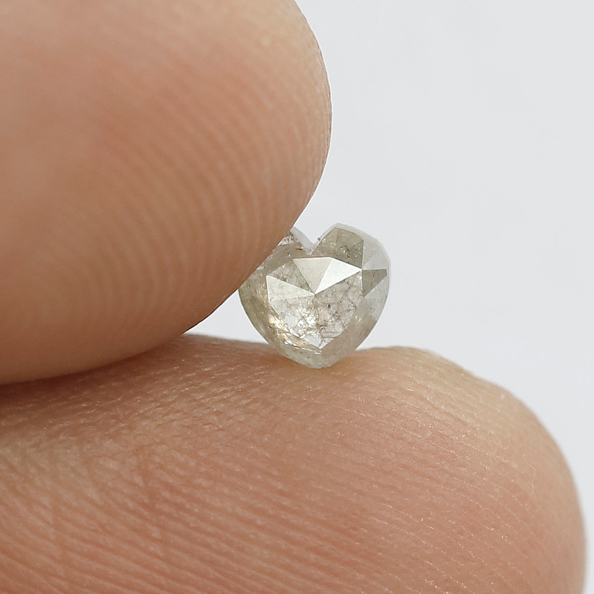 0.43 Ct Natural Gray Black Diamond | Heart Shape 4.40 mm Salt & Pepper Loose Diamond for Jewelry